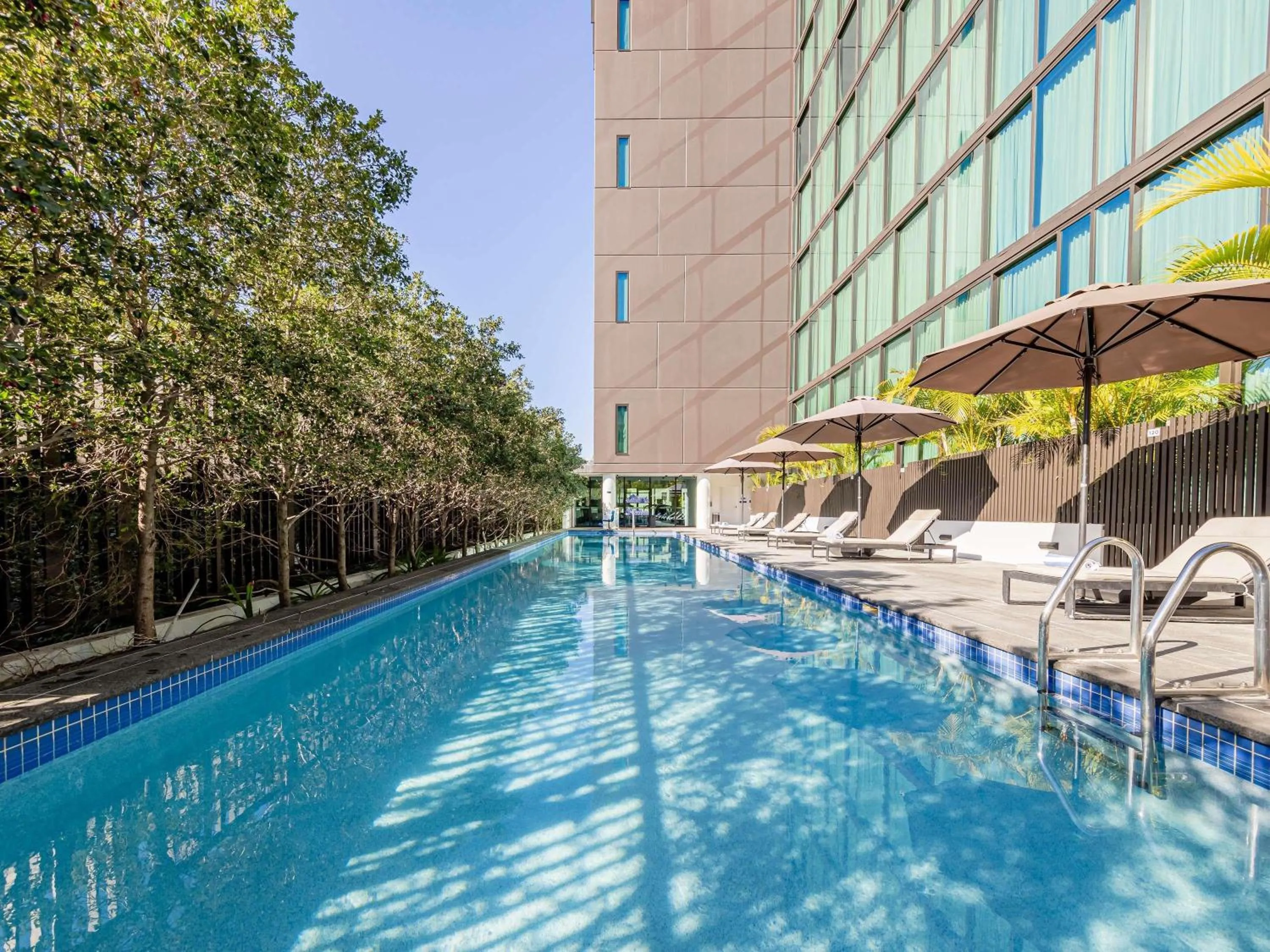 Pool view in Novotel Brisbane South Bank