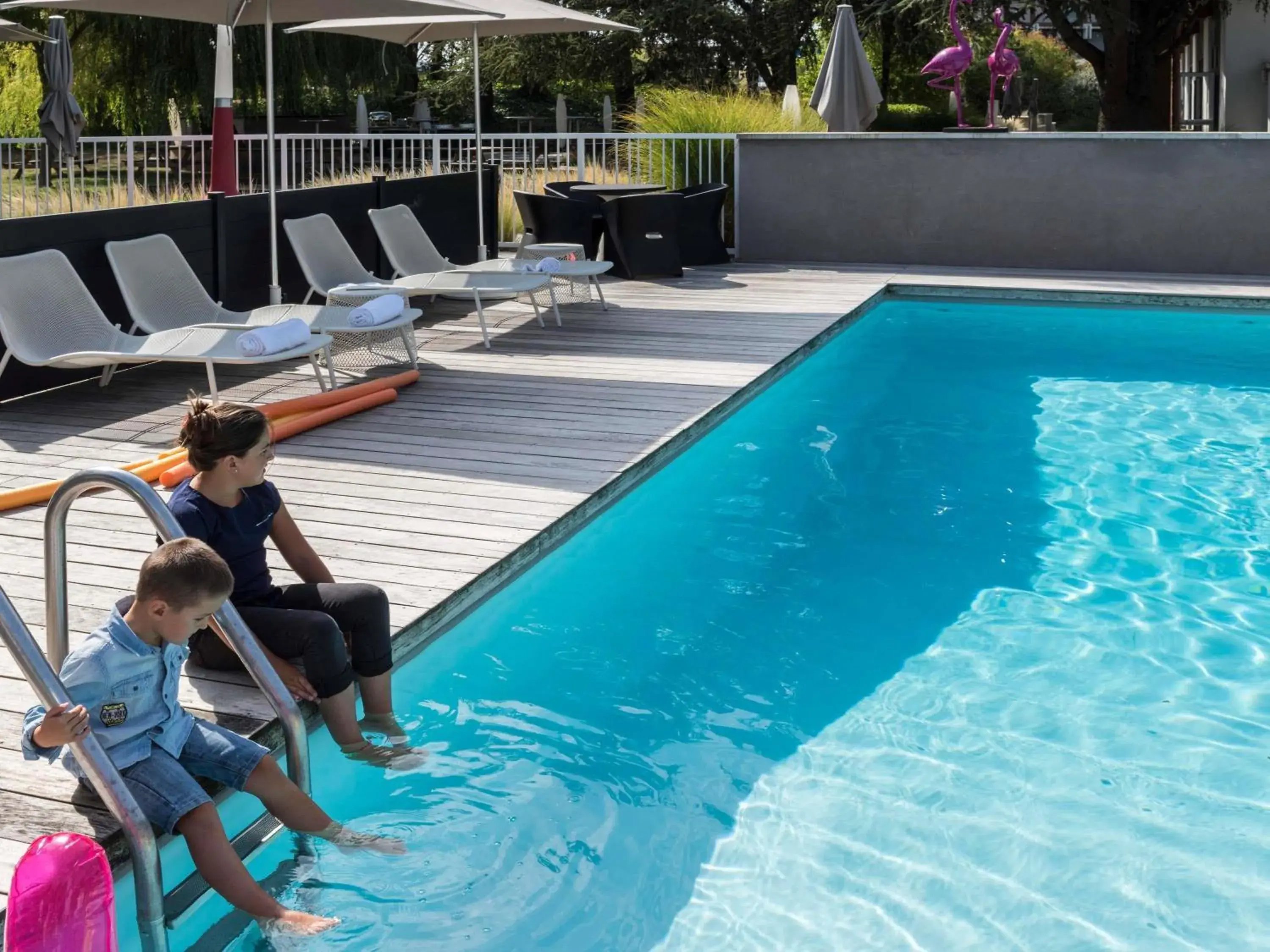 Pool view in ibis Styles Lyon Bron Eurexpo Pool view in ibis Styles Lyon Bron Eurexpo