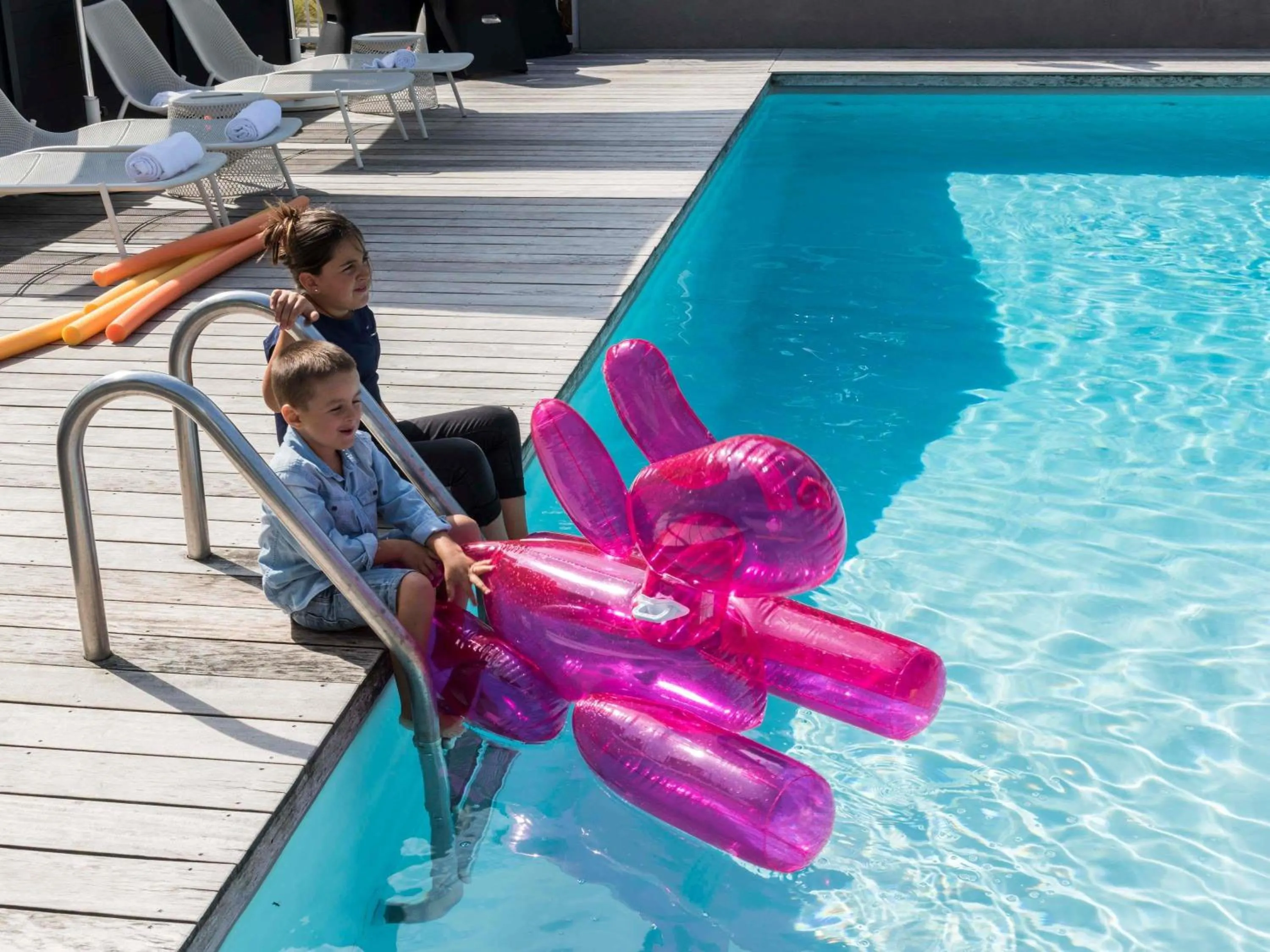 Pool view in ibis Styles Lyon Bron Eurexpo