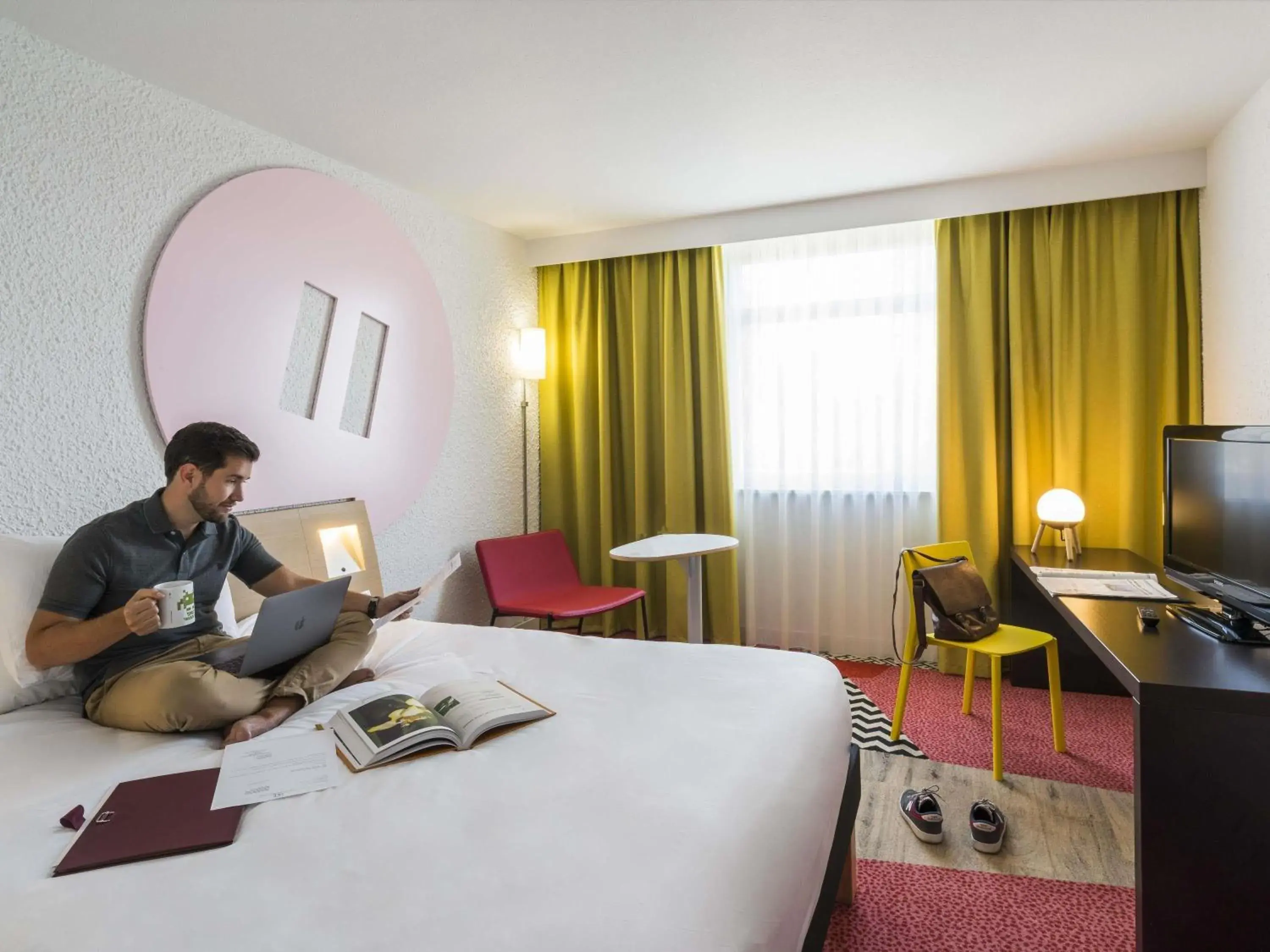 Bedroom, Bed in ibis Styles Lyon Bron Eurexpo Bedroom, Bed in ibis Styles Lyon Bron Eurexpo