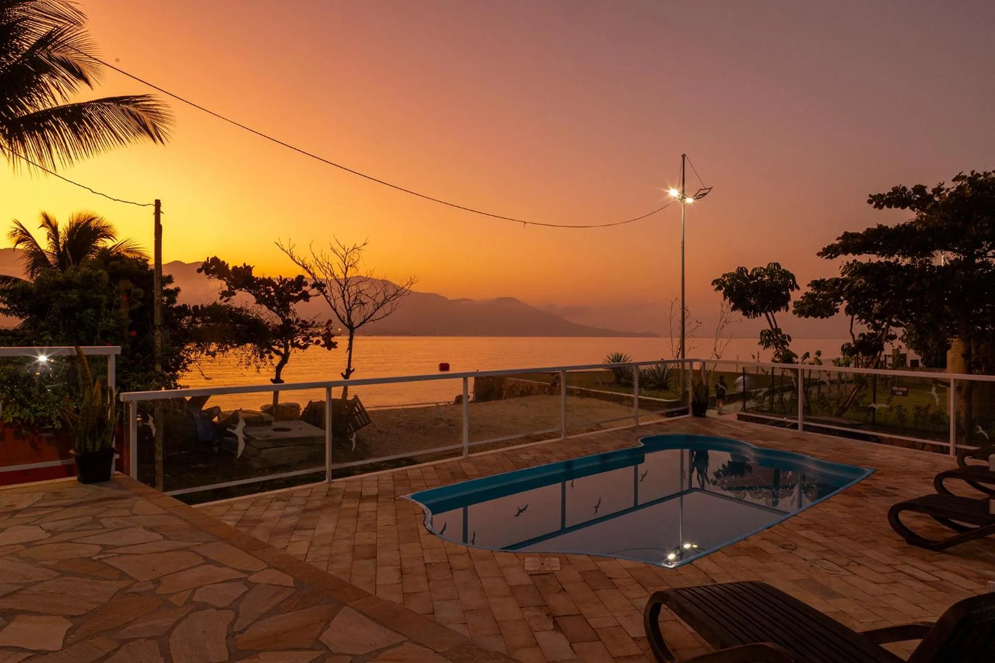 Pool view in Pousada Bonns Ventos