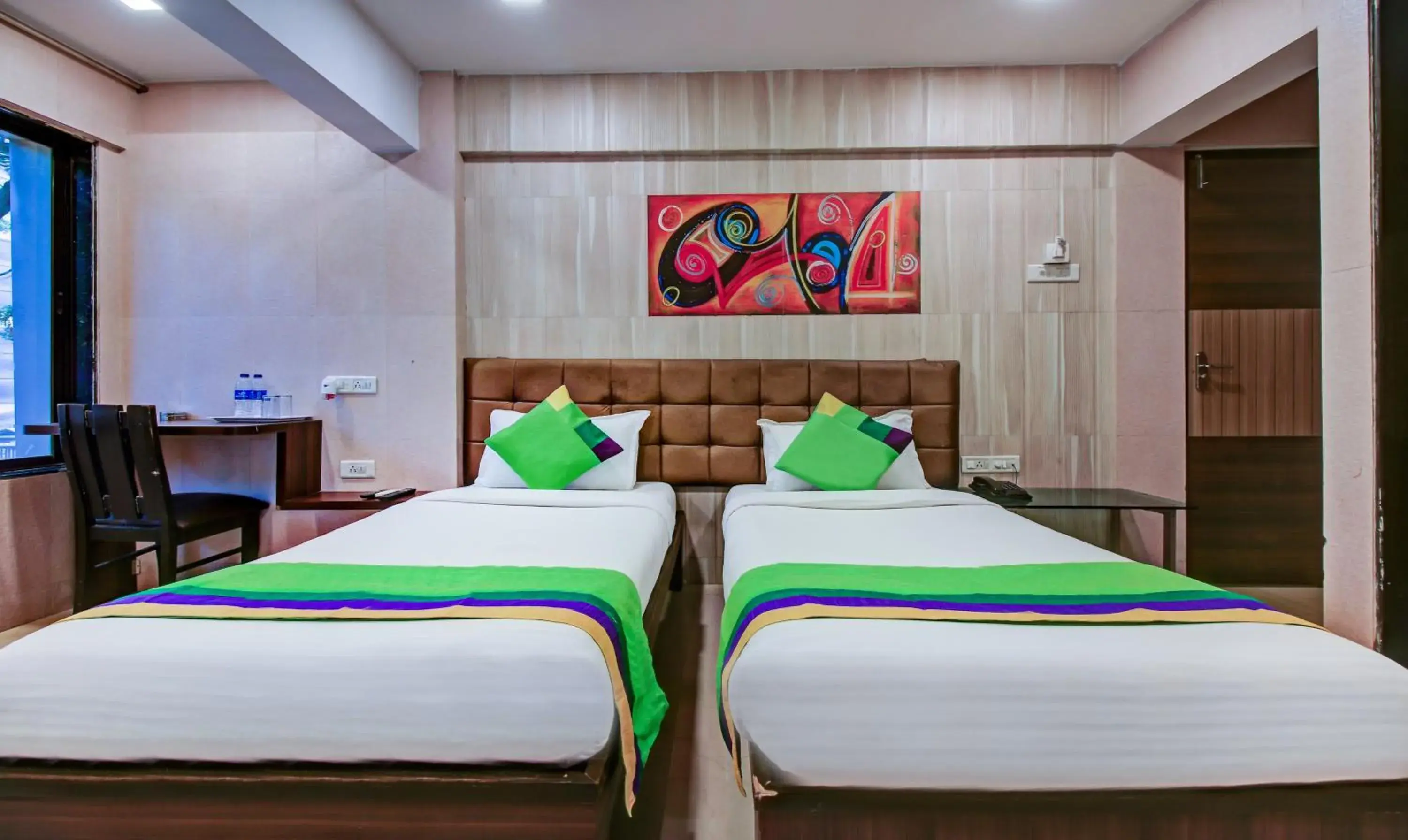 Bedroom, Bed in Treebo Lake Bloom Powai Bedroom, Bed in Treebo Lake Bloom Powai