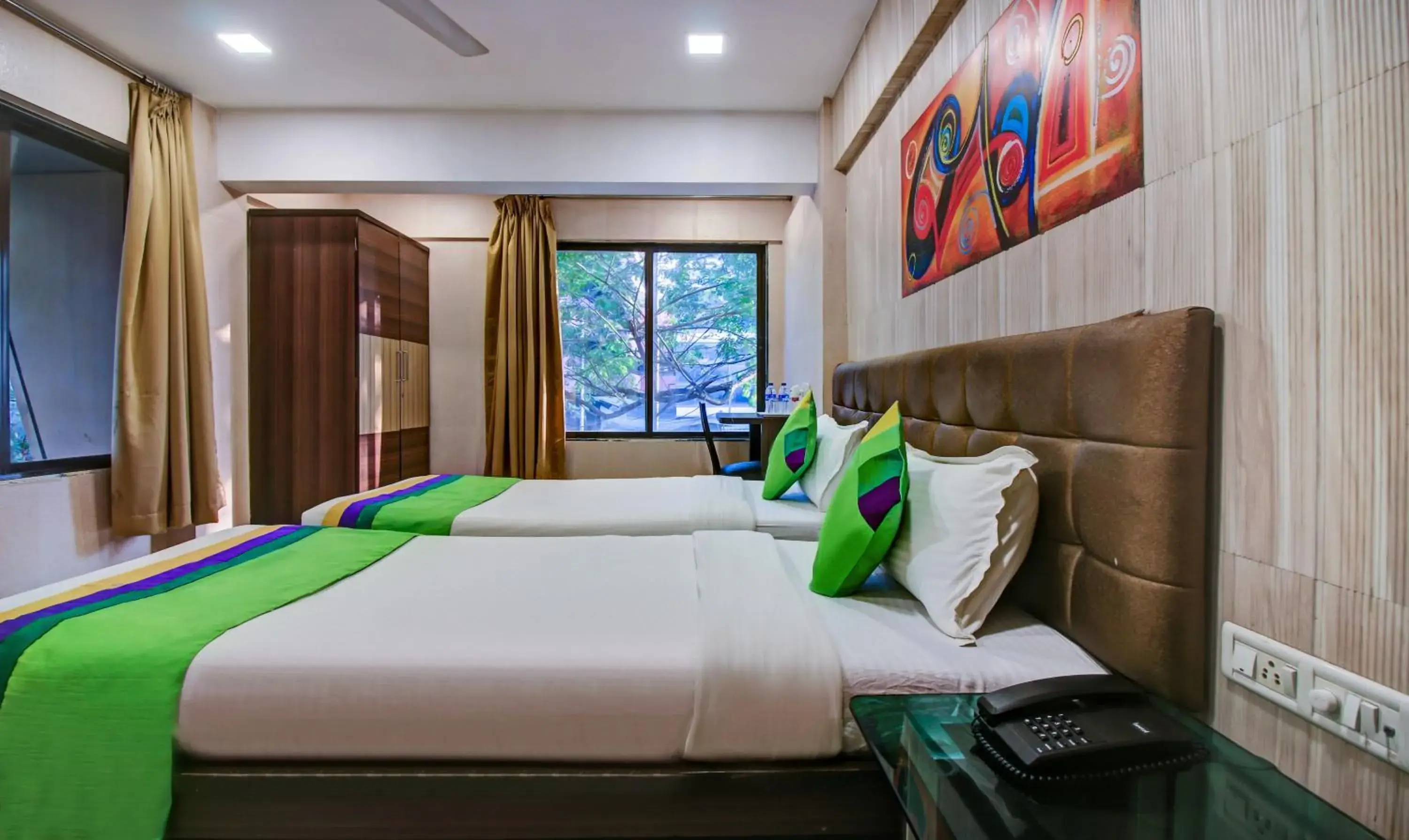 Bedroom, Bed in Treebo Lake Bloom Powai Bedroom, Bed in Treebo Lake Bloom Powai