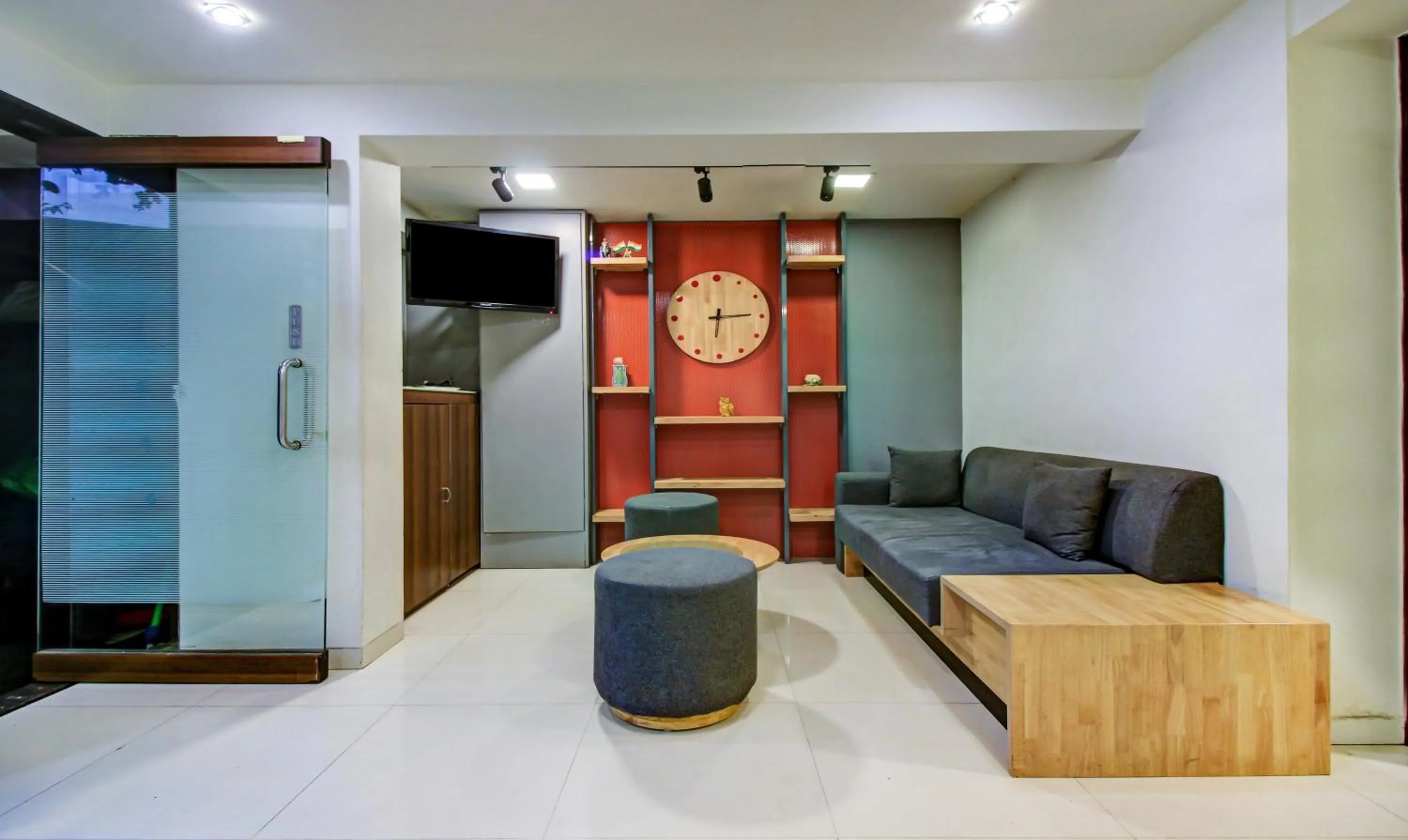 Seating area in Treebo Lake Bloom Powai