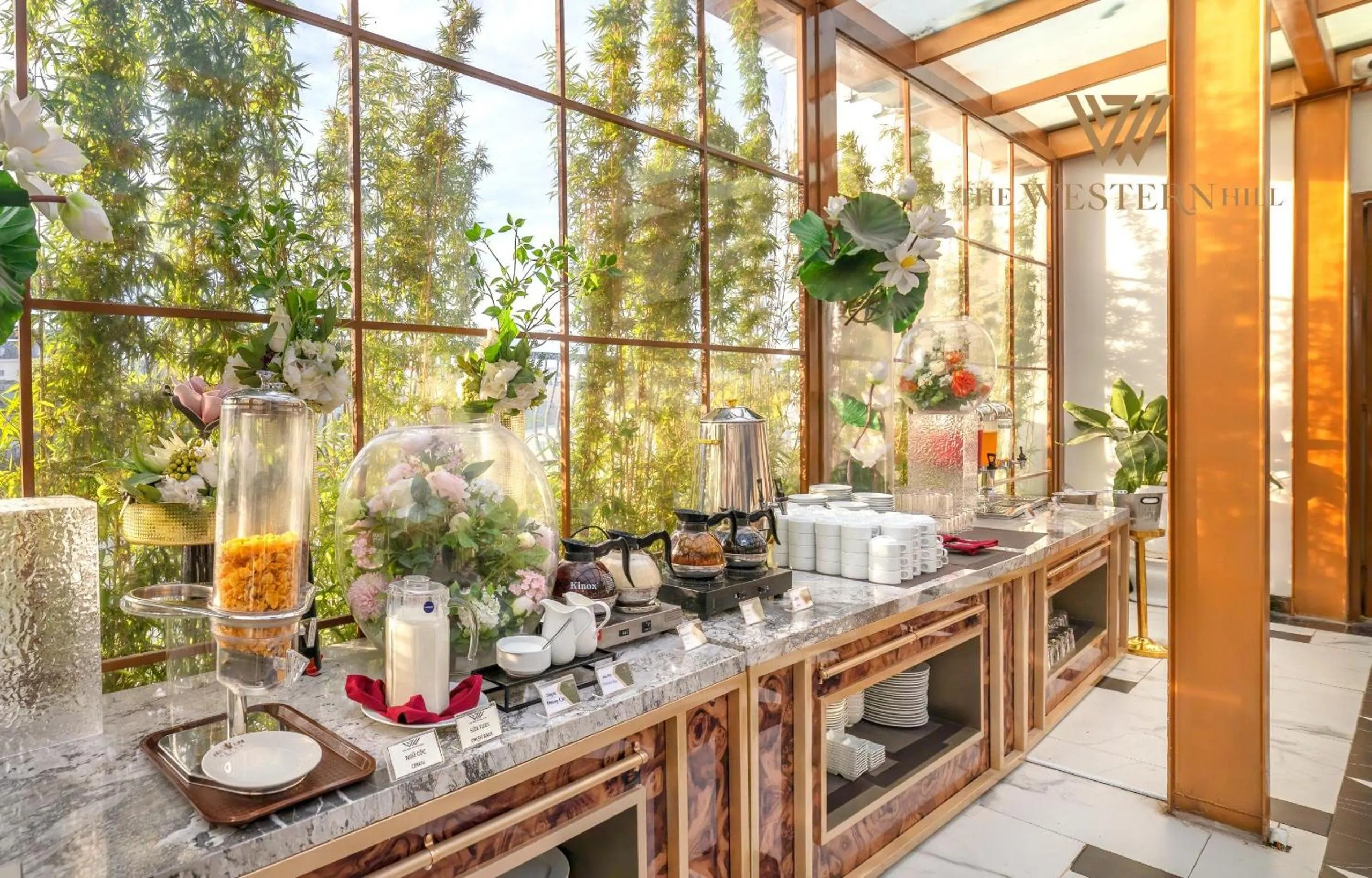 Buffet breakfast in The Western Hill Dalat Hotel