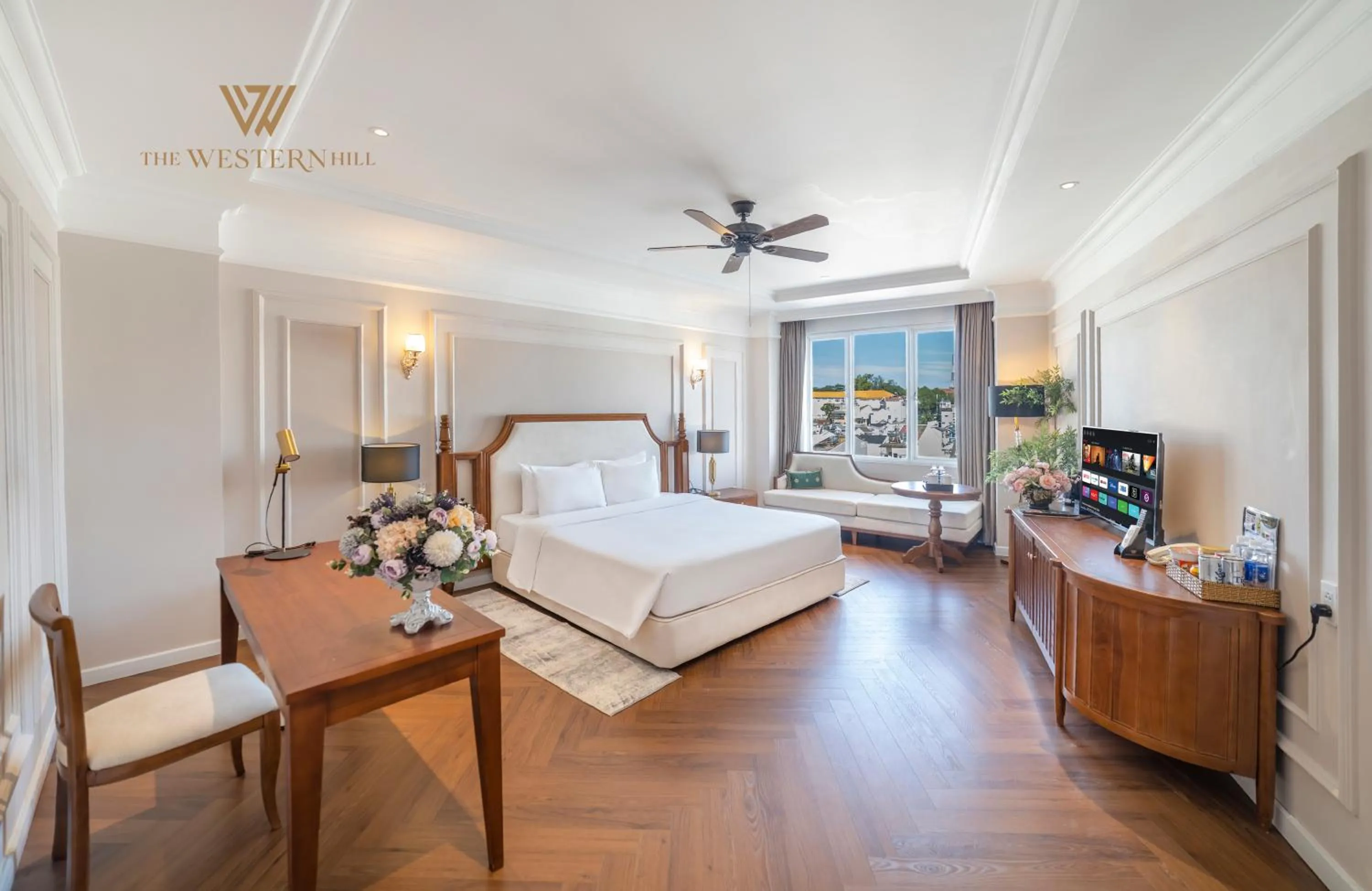 Photo of the whole room, Bed in The Western Hill Dalat Hotel