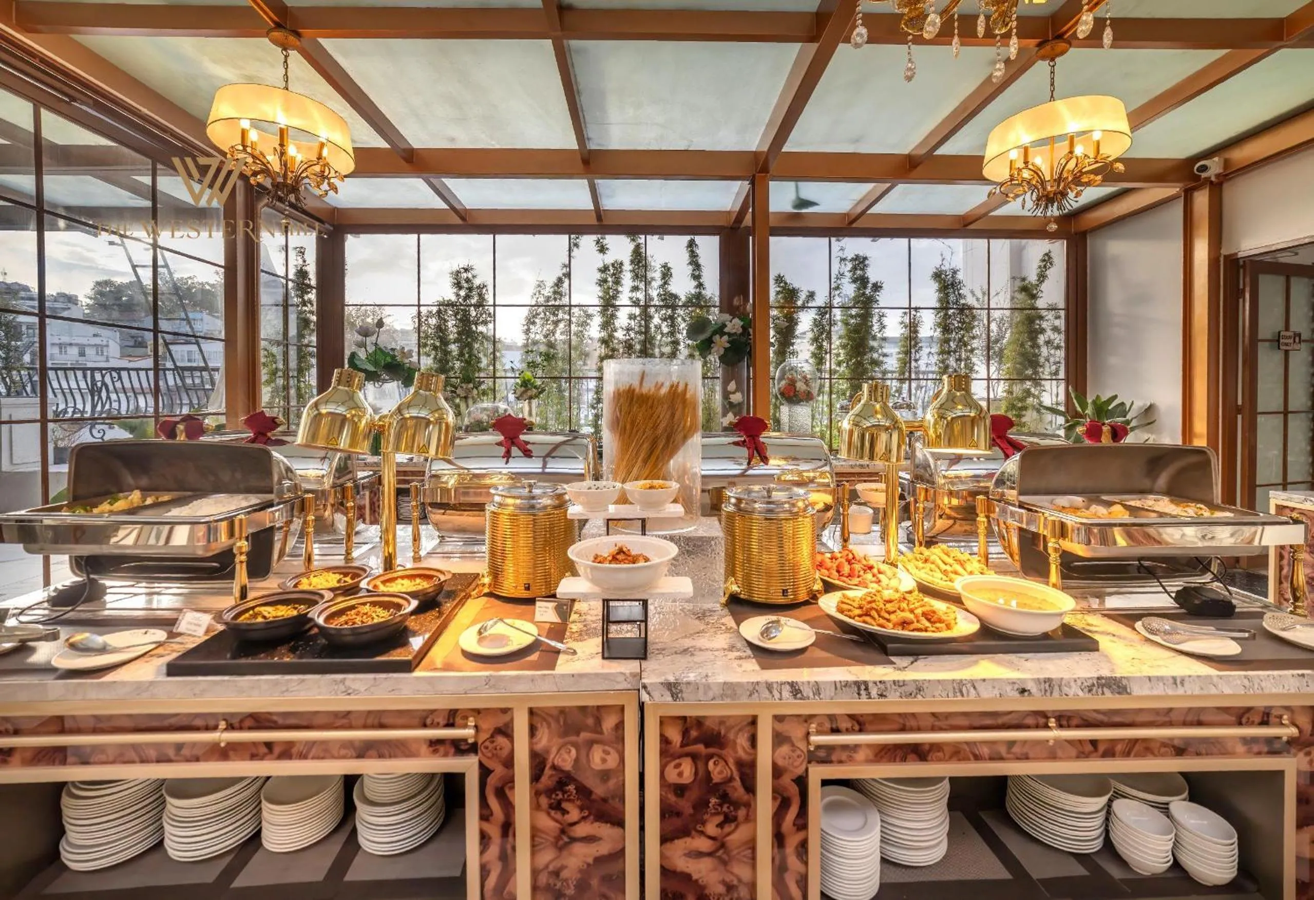 Buffet breakfast in The Western Hill Dalat Hotel