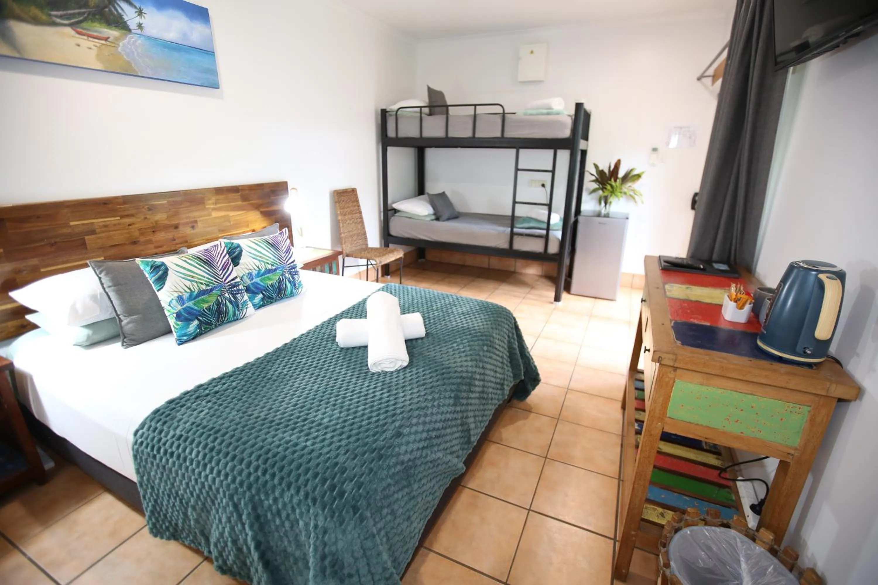 Bed in Rainforest Motel