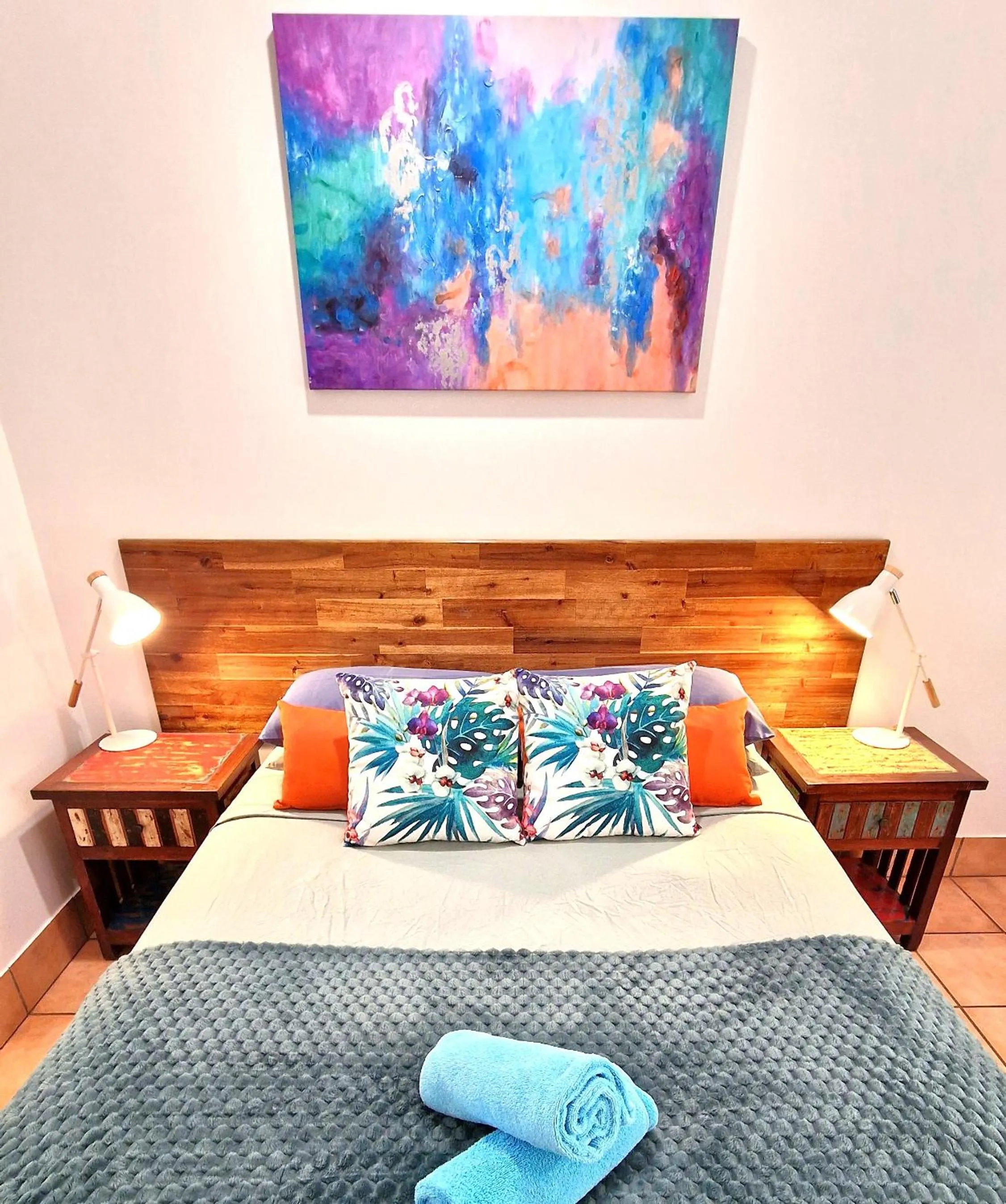 Bed in Rainforest Motel