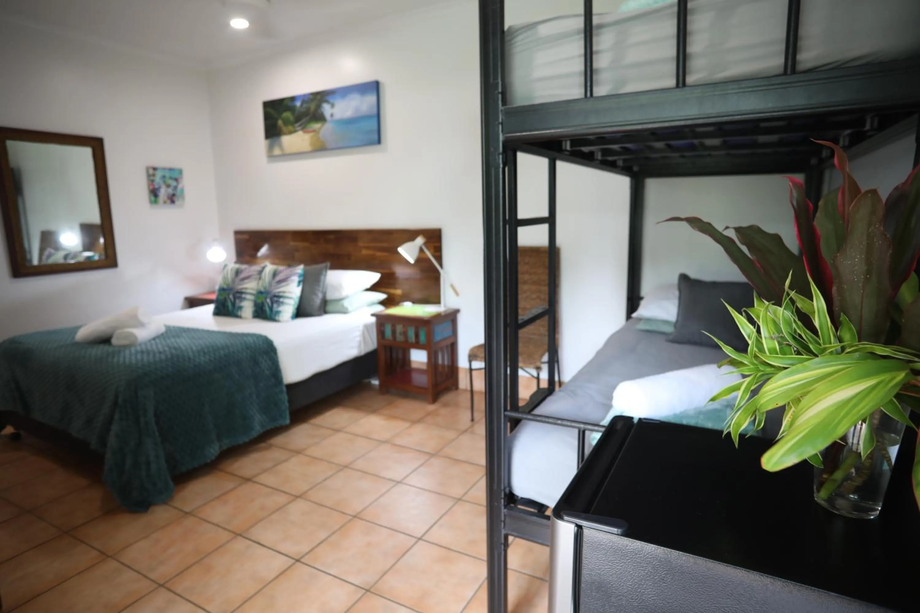 Bed in Rainforest Motel