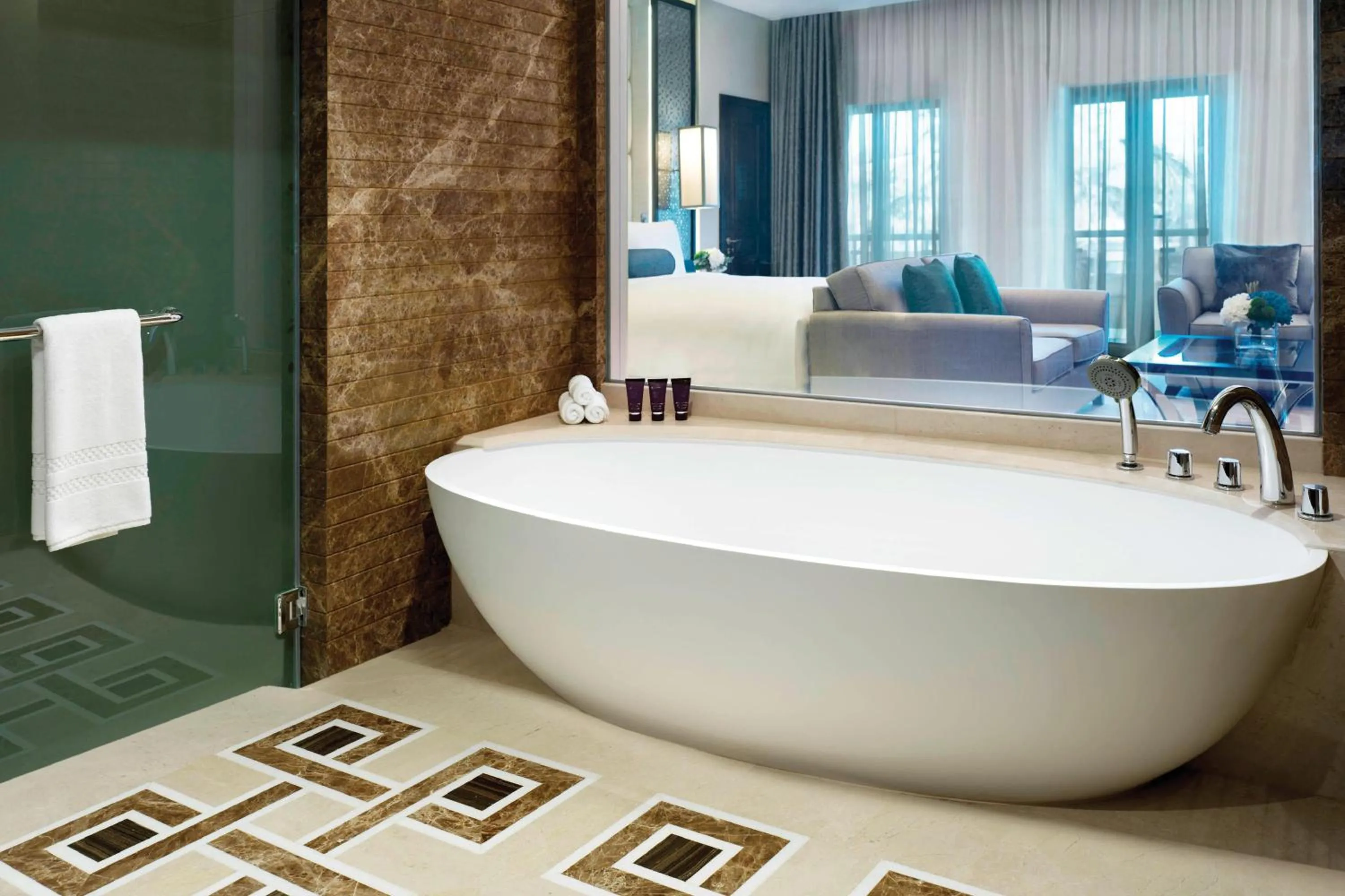 Bathroom in Al Bustan Palace, a Ritz-Carlton Hotel