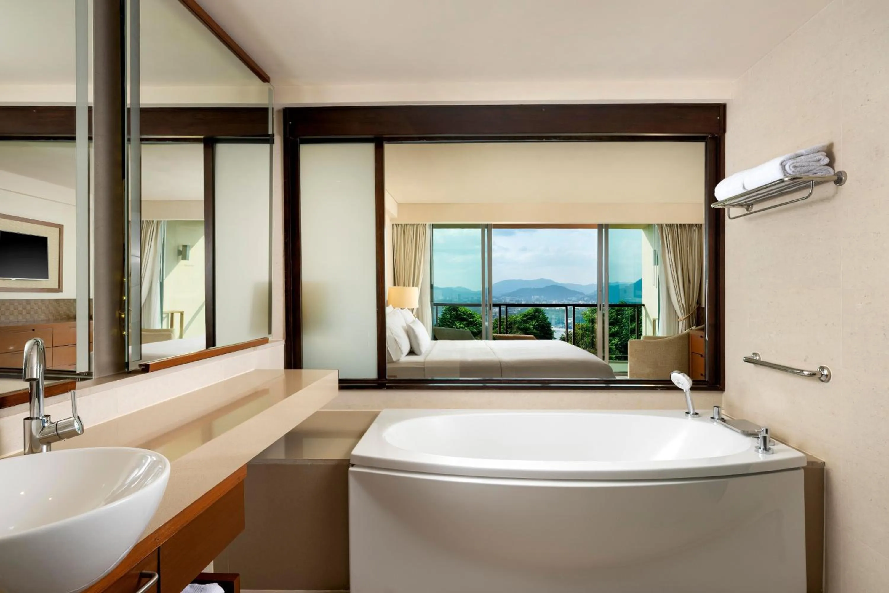 Bathroom, Bed in The Westin Siray Bay Resort & Spa, Phuket