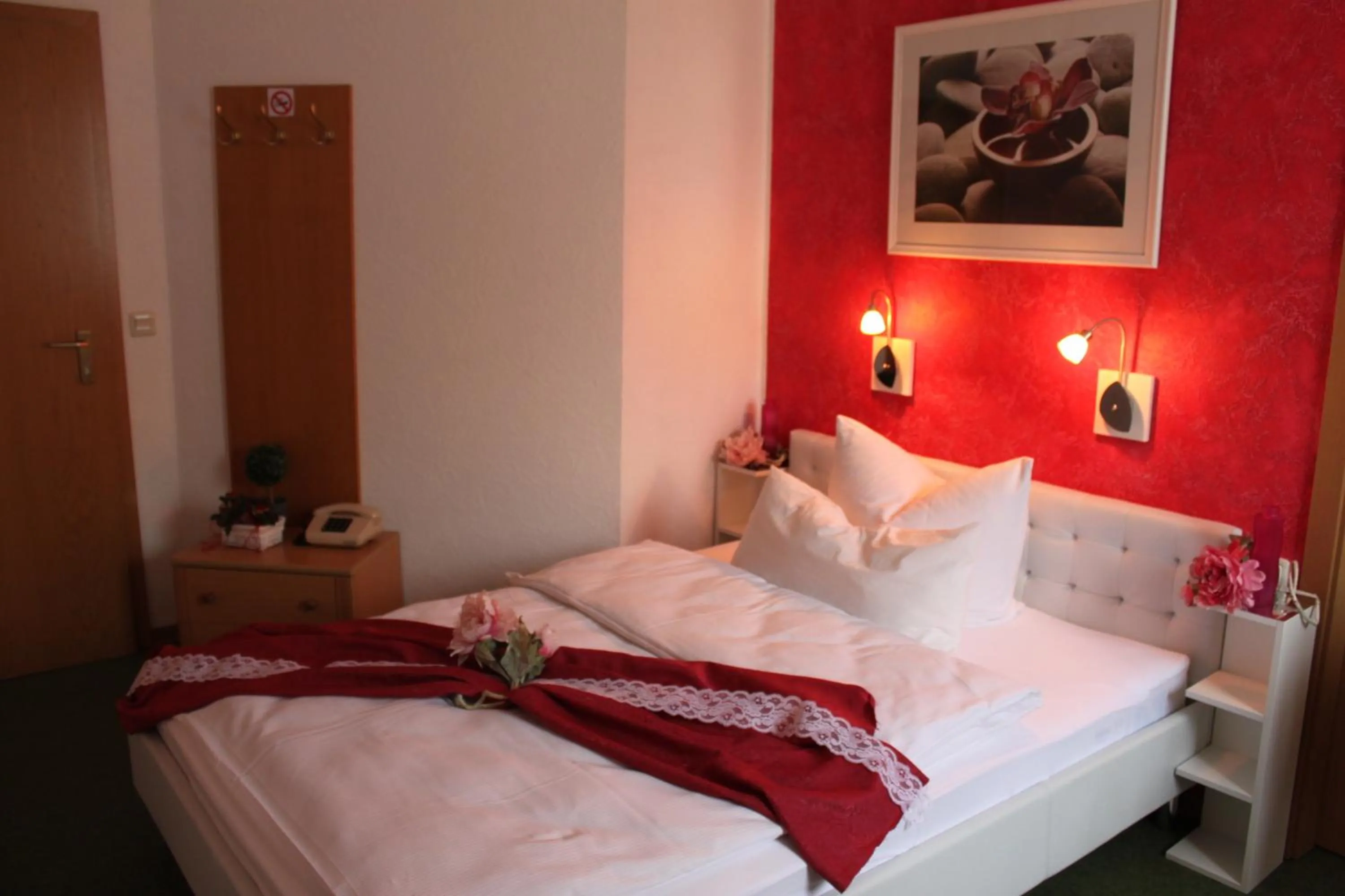 Bed in Hotel Grüner Baum