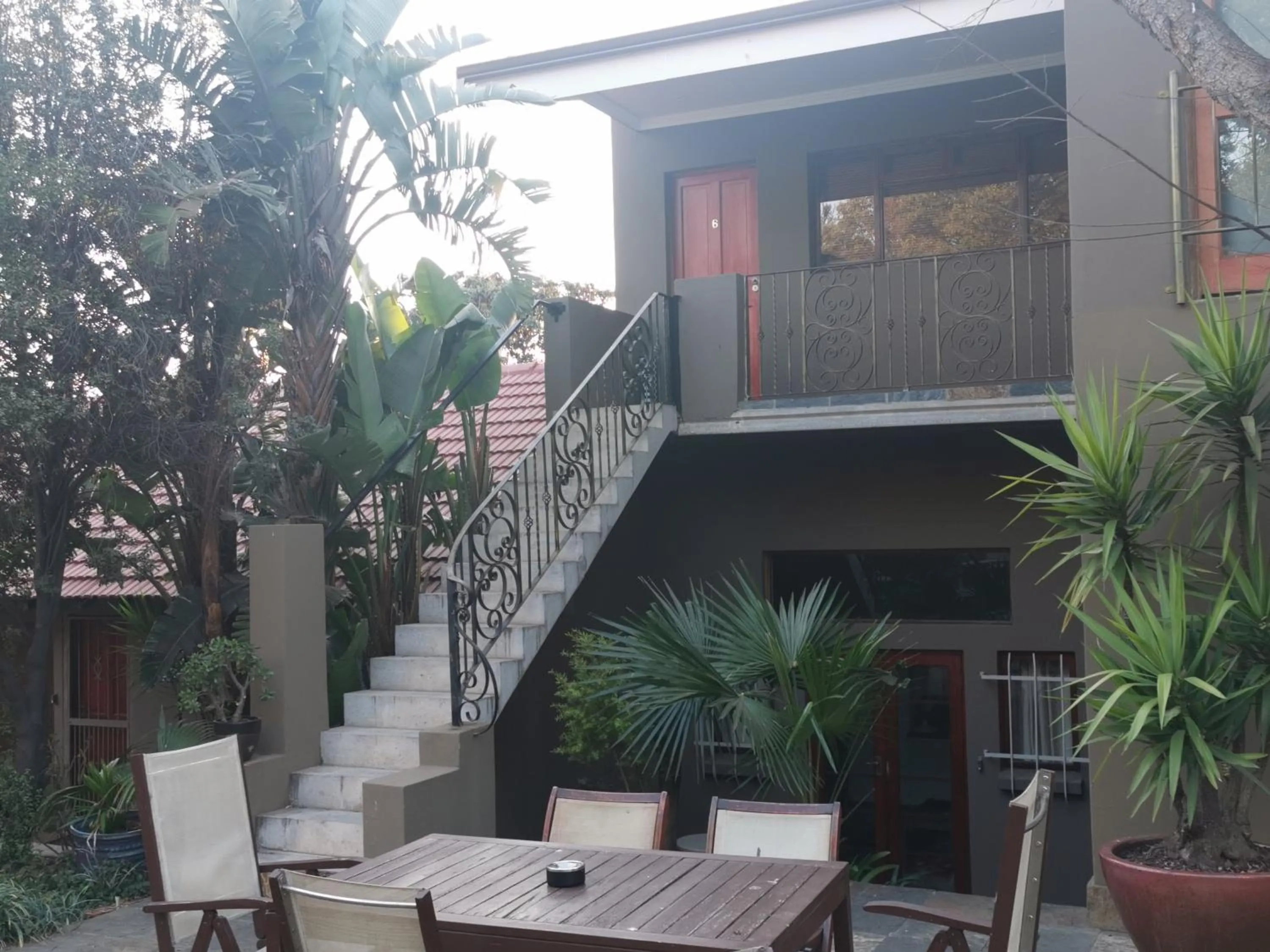 Garden view in Moonflower Cottages