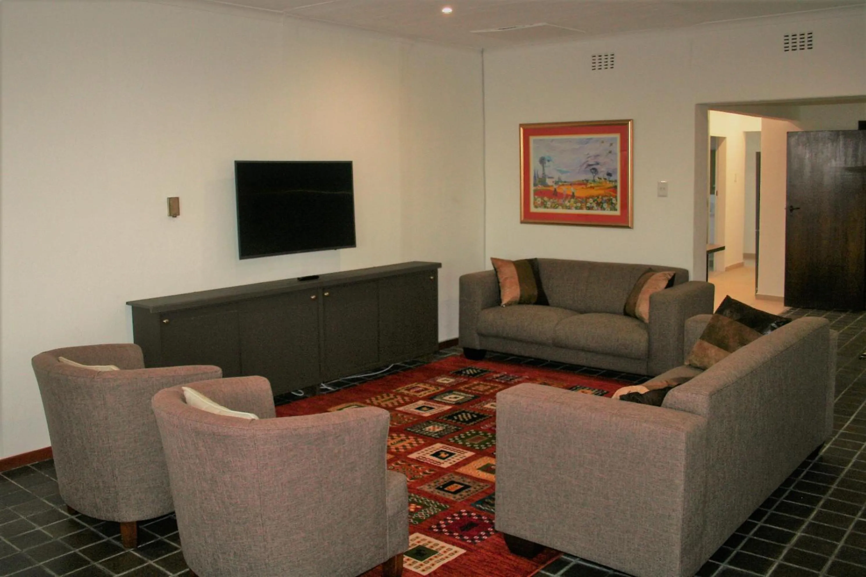 Seating area in Moonflower Cottages