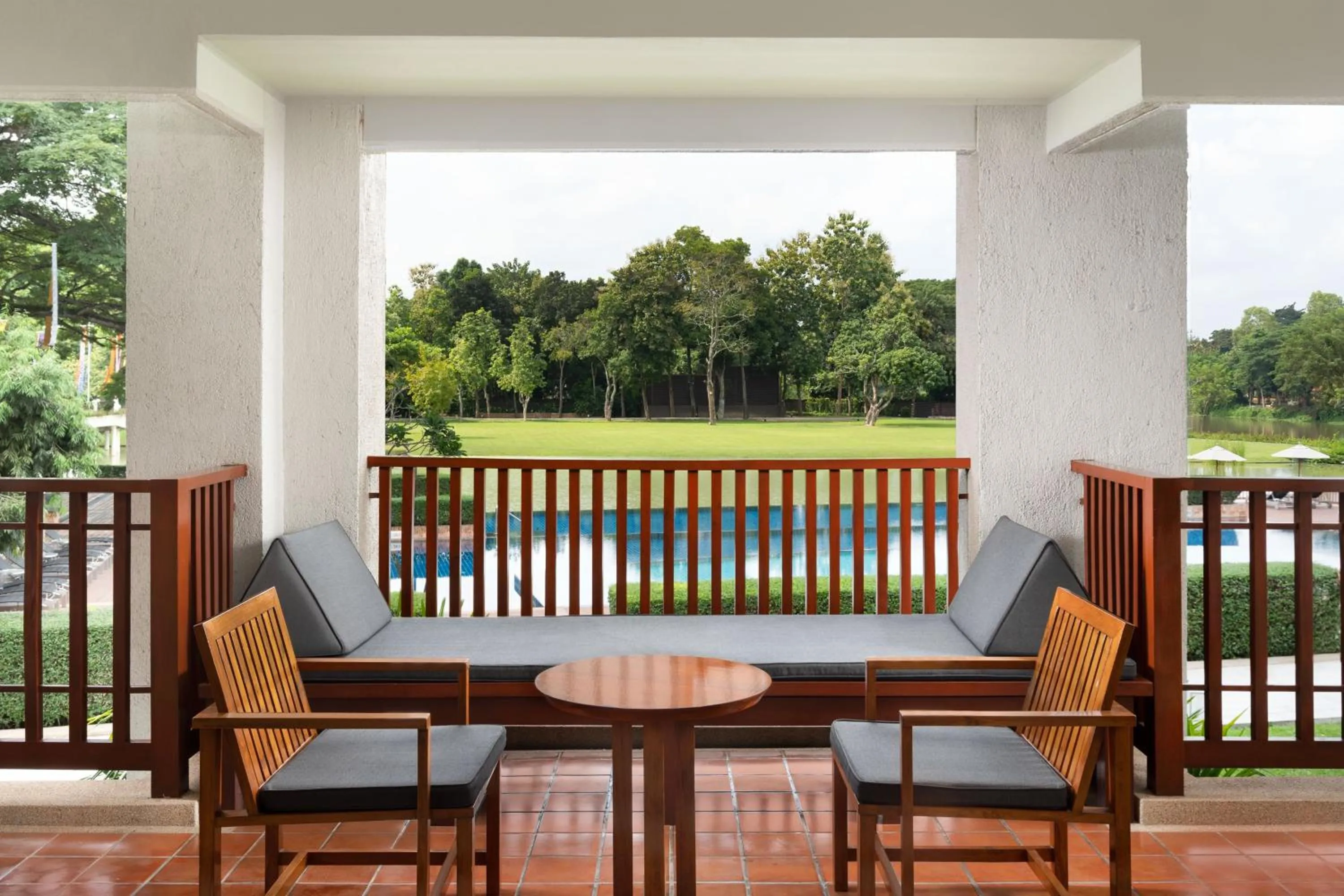 Swimming pool in Le Meridien Chiang Rai Resort, Thailand