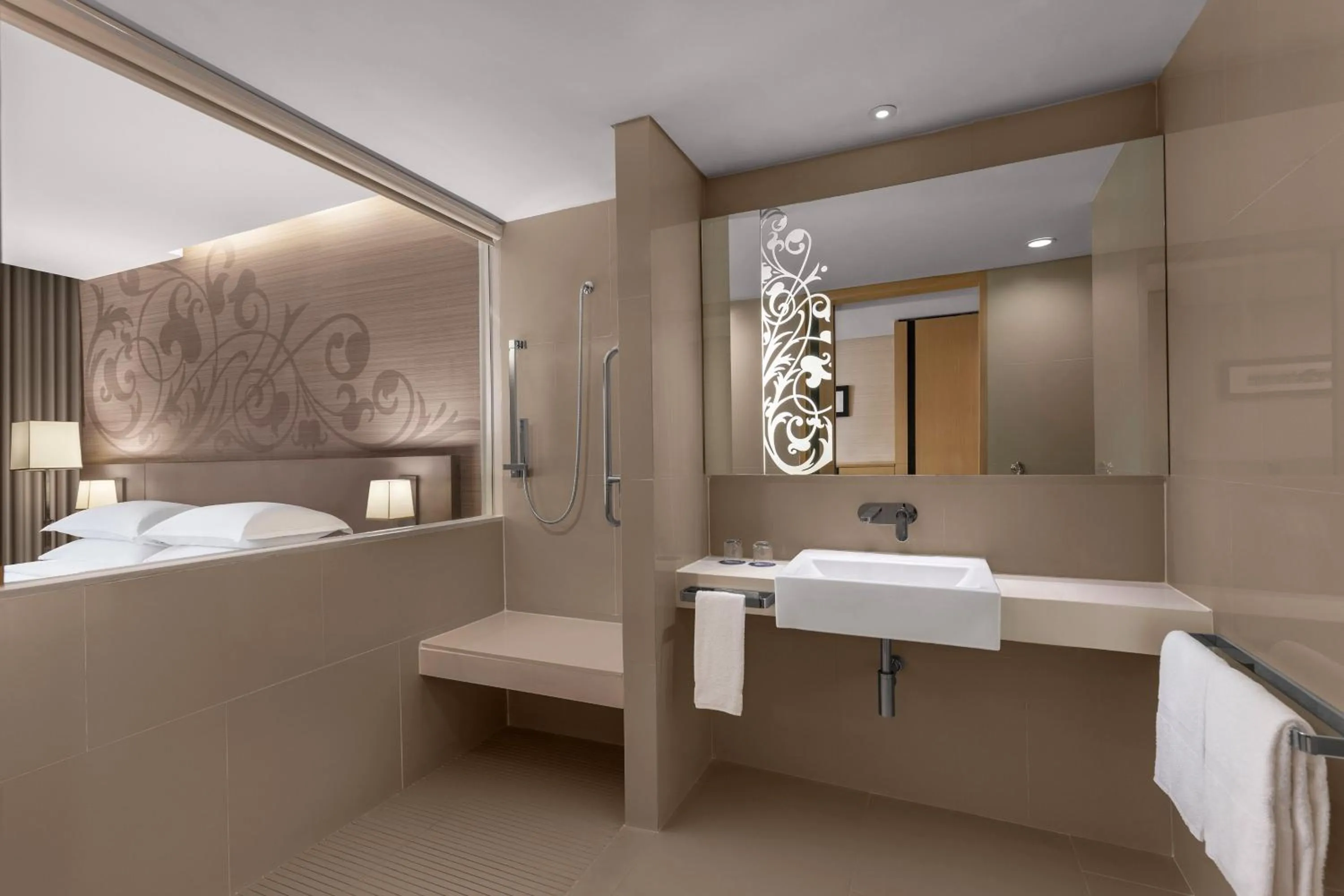 Bathroom, Bed in Four Points by Sheraton Bangkok, Sukhumvit 15