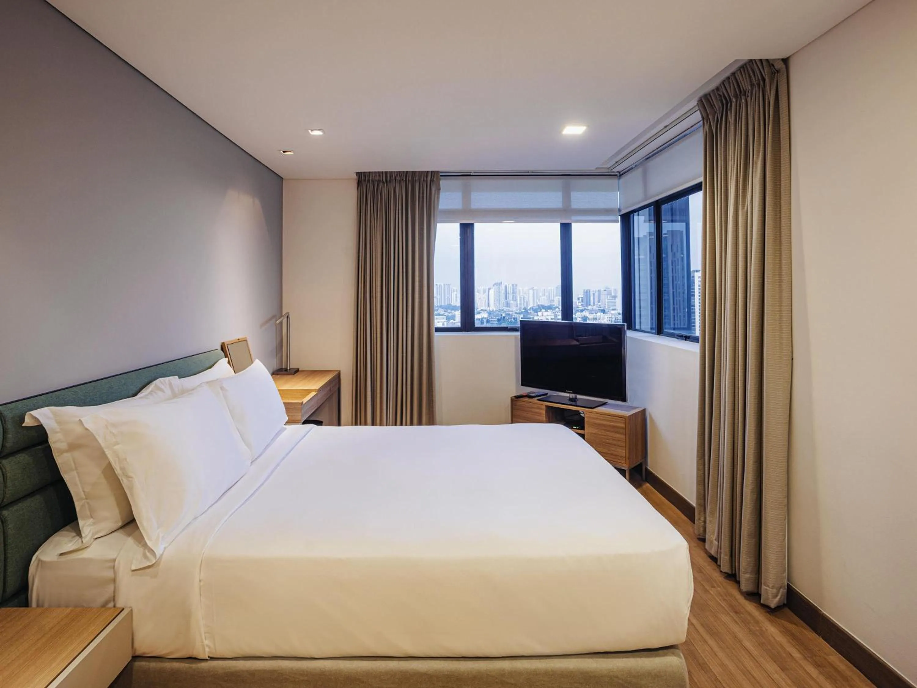 Bedroom, Bed in Novotel Living Singapore Orchard