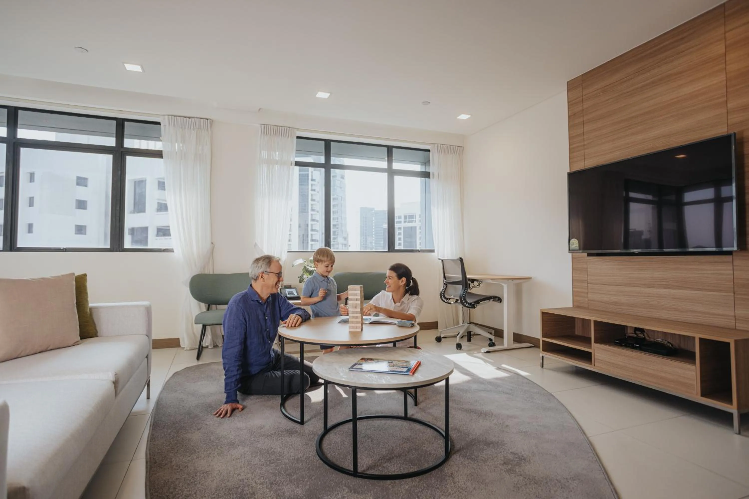 Living room in Novotel Living Singapore Orchard