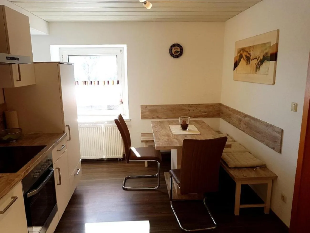 Kitchen or kitchenette in Ferienwohnung Dersch