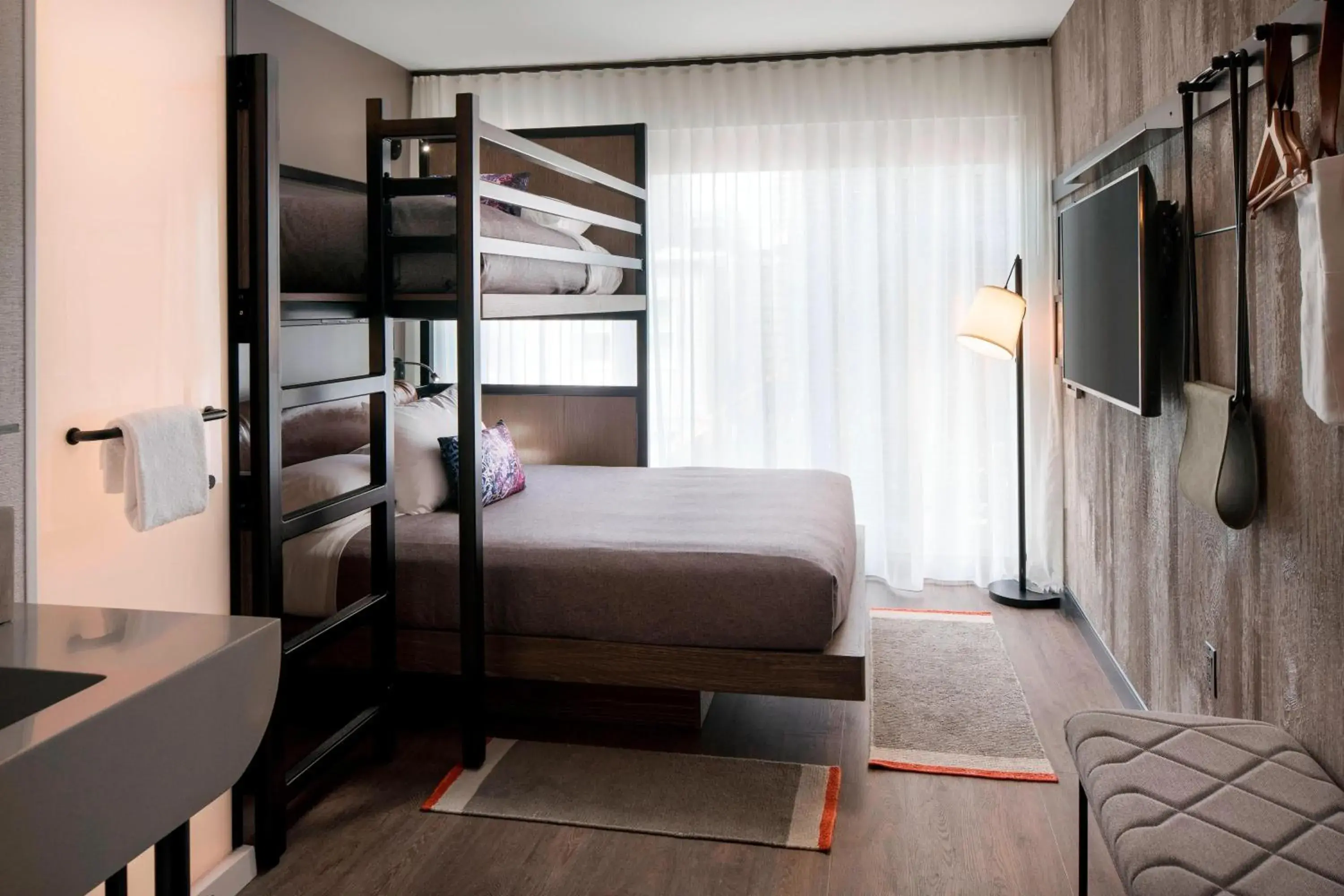 Queen Room with Twin Loft in Moxy Chicago Downtown Queen Room with Twin Loft in Moxy Chicago Downtown