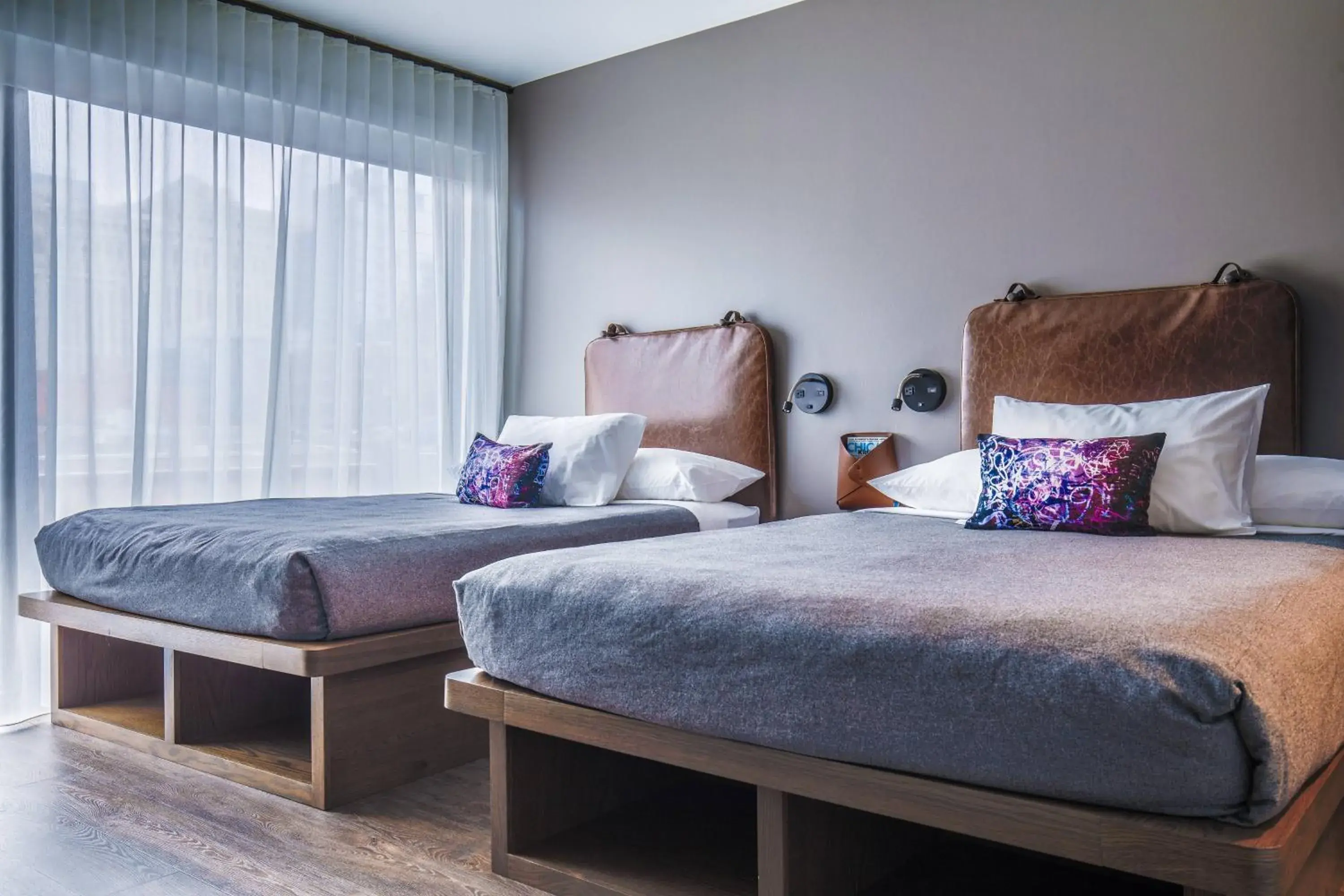 Queen Room with Two Queen Beds in Moxy Chicago Downtown Queen Room with Two Queen Beds in Moxy Chicago Downtown