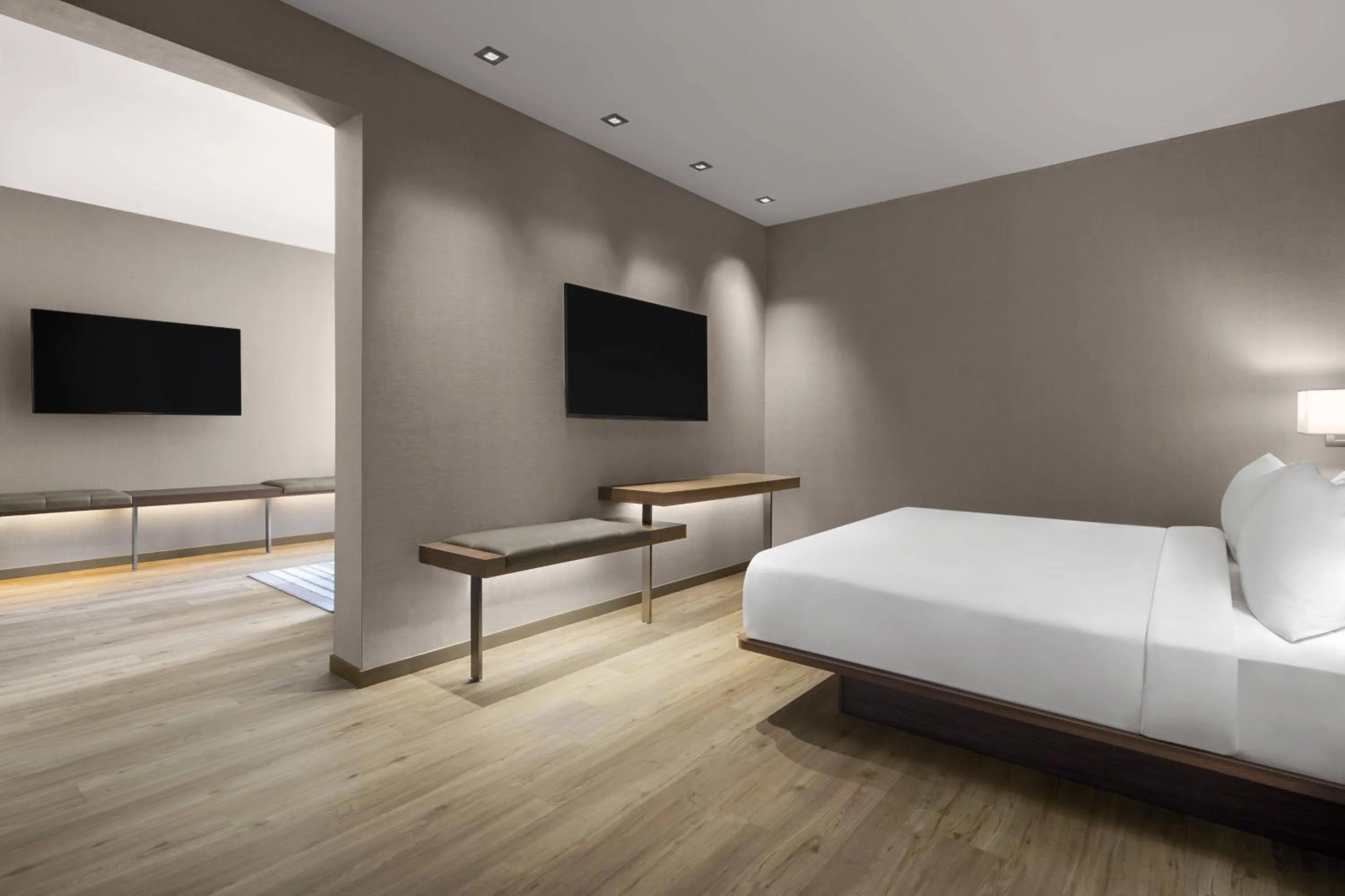 Photo of the whole room, Bed in AC Hotel by Marriott Louisville Downtown