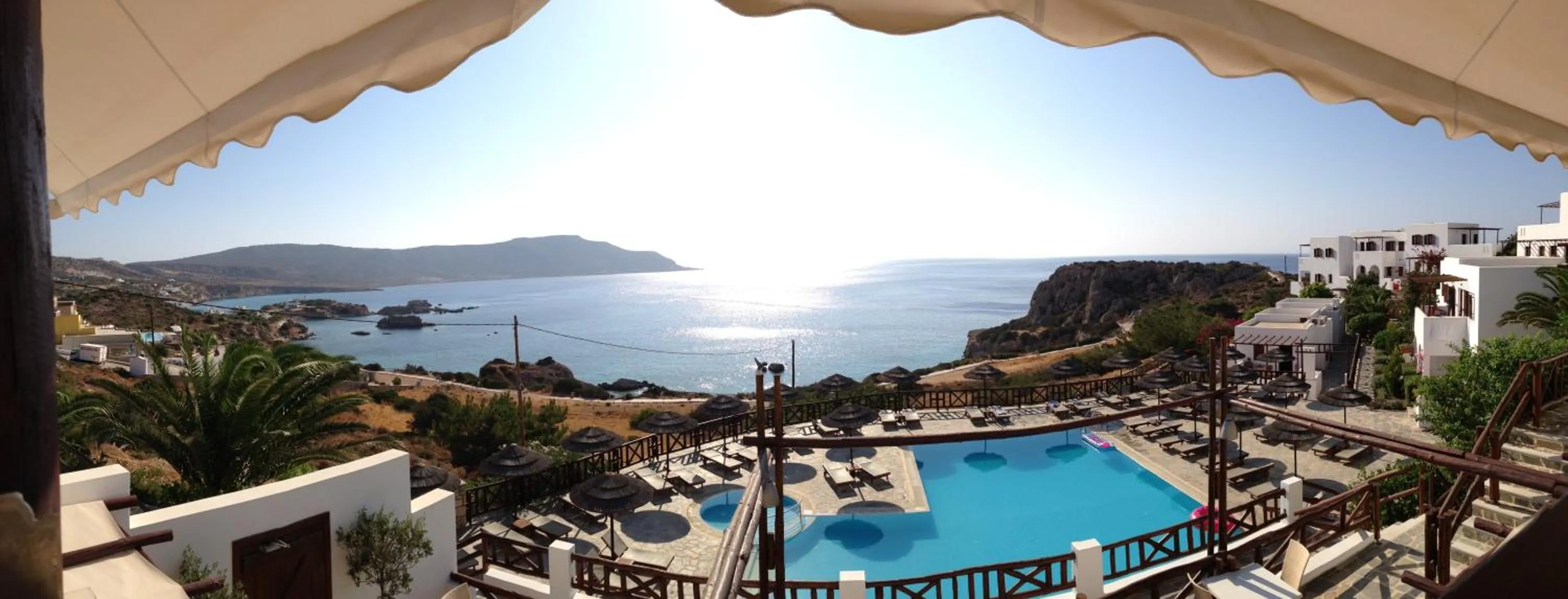 Pool view in Aegean Village Beachfront Resort