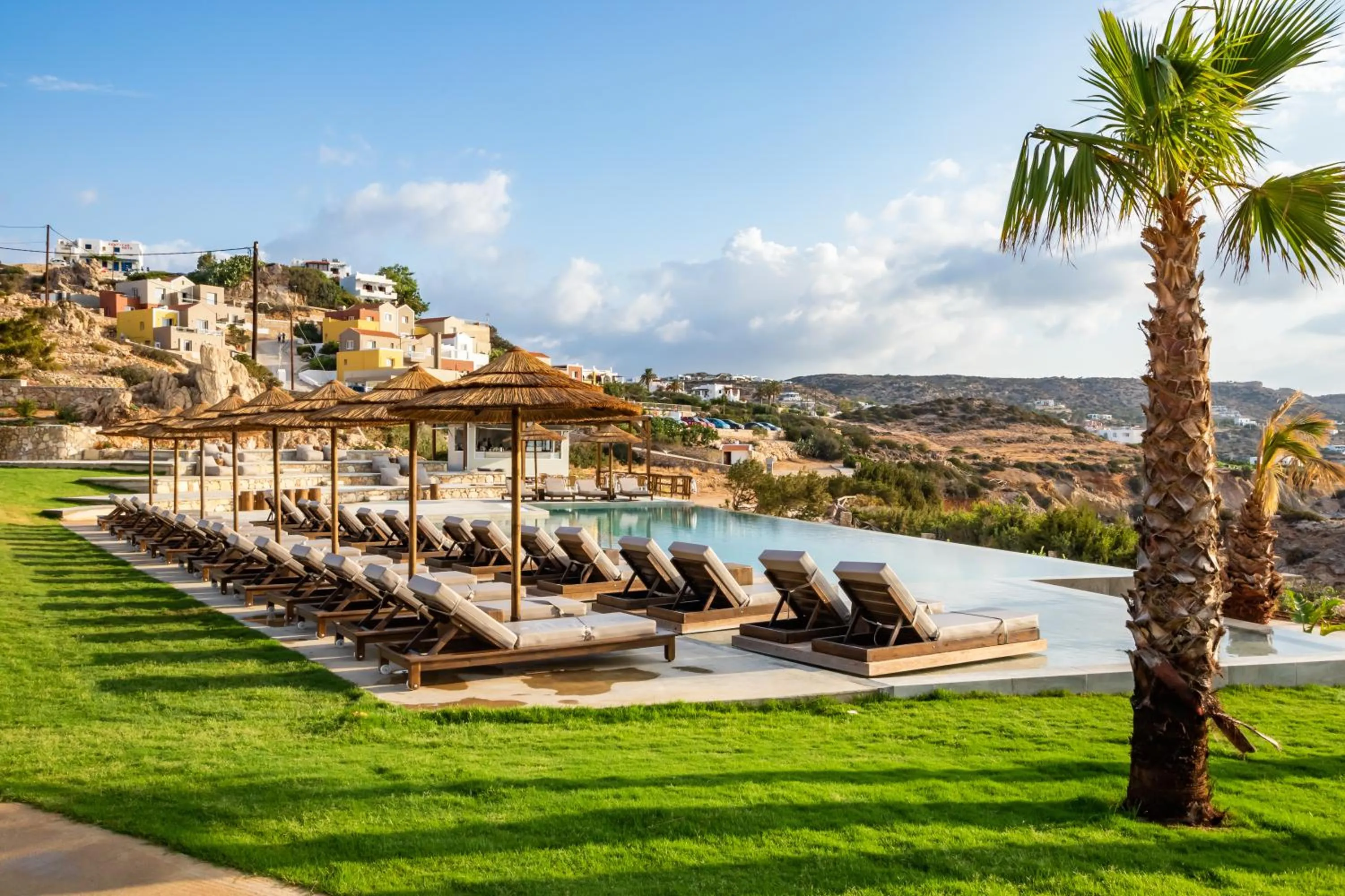 Pool view in Aegean Village Beachfront Resort