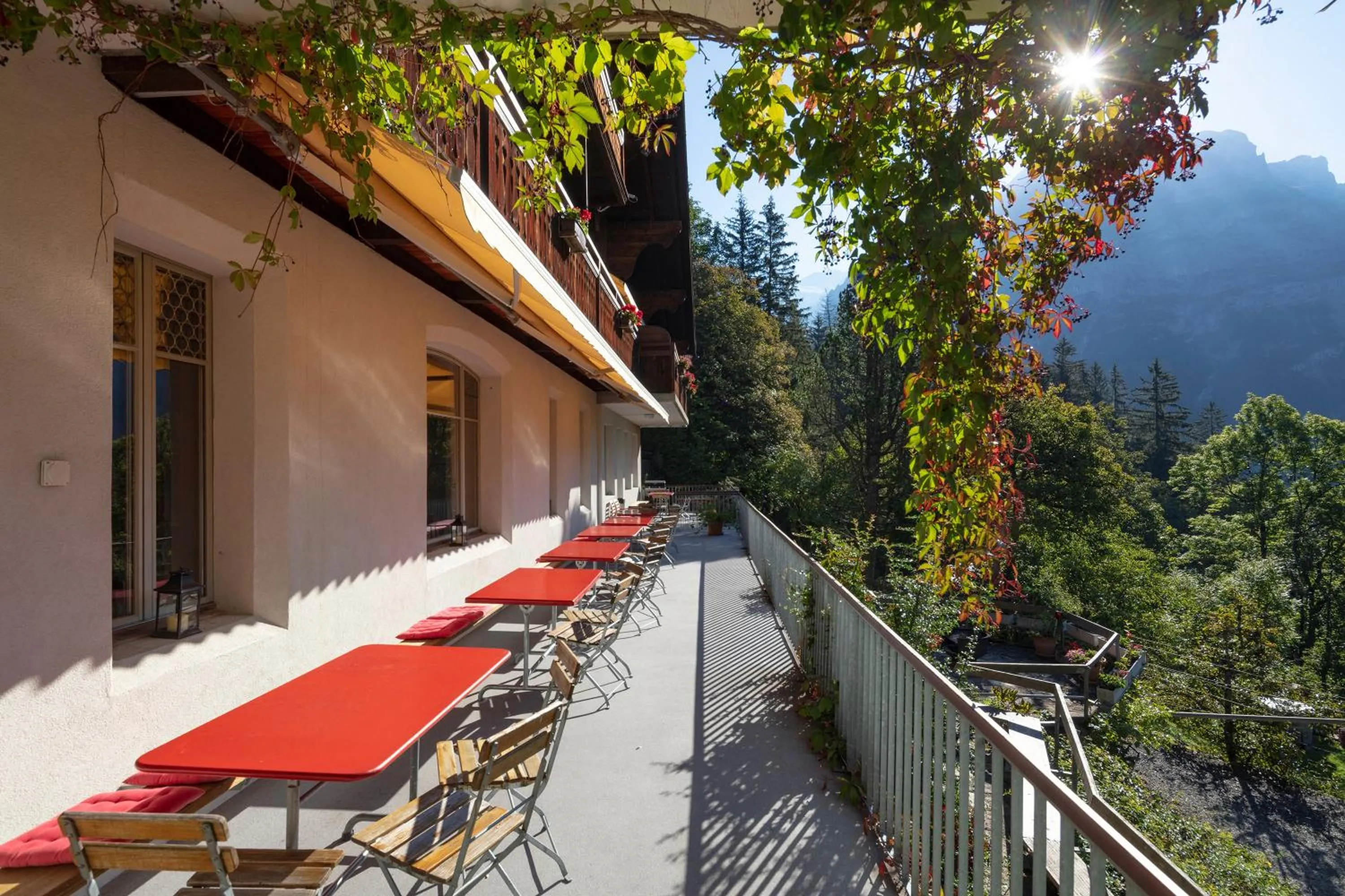 Balcony/Terrace in Grindelwald Youth Hostel