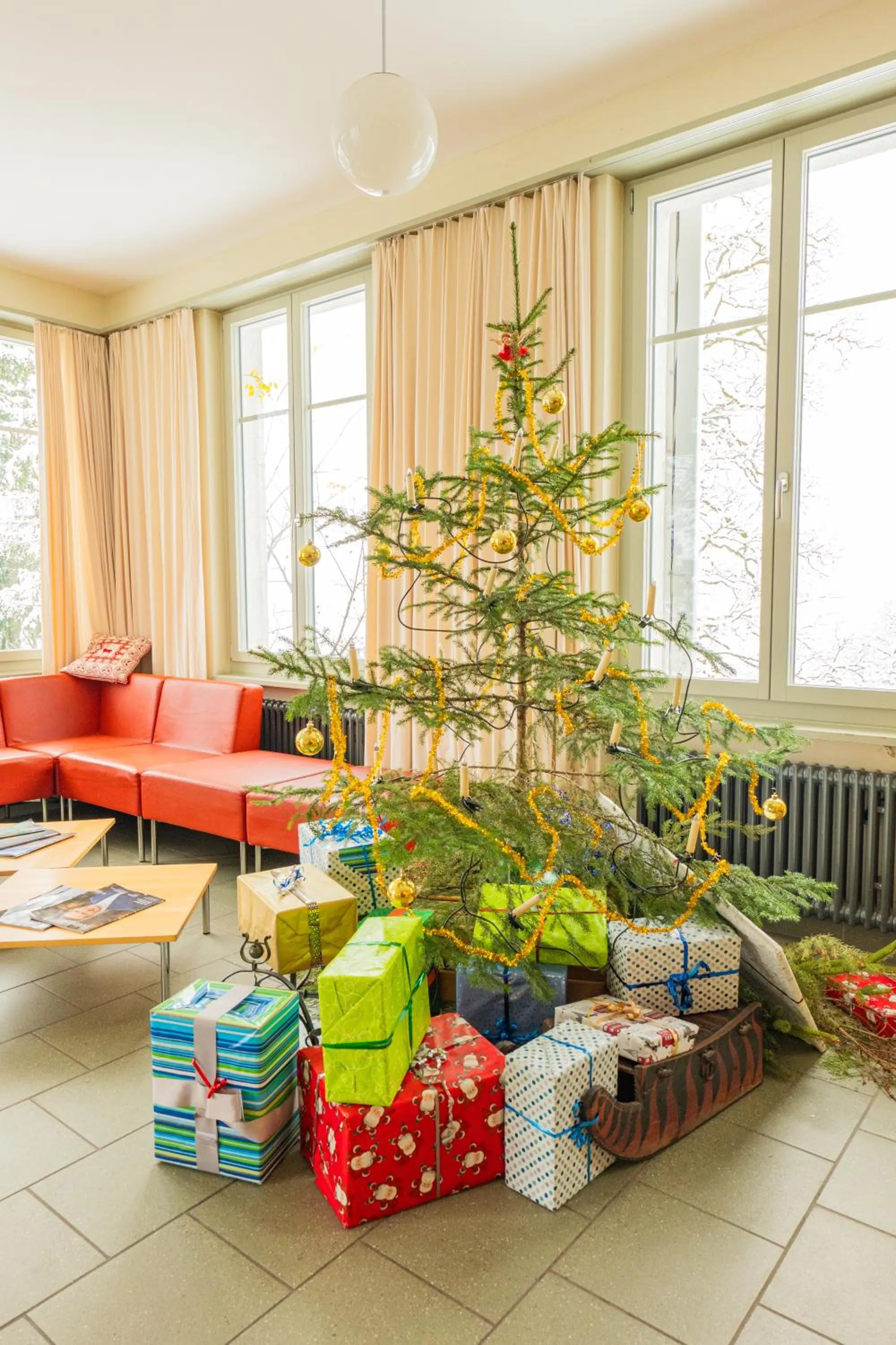 Communal lounge/ TV room in Grindelwald Youth Hostel