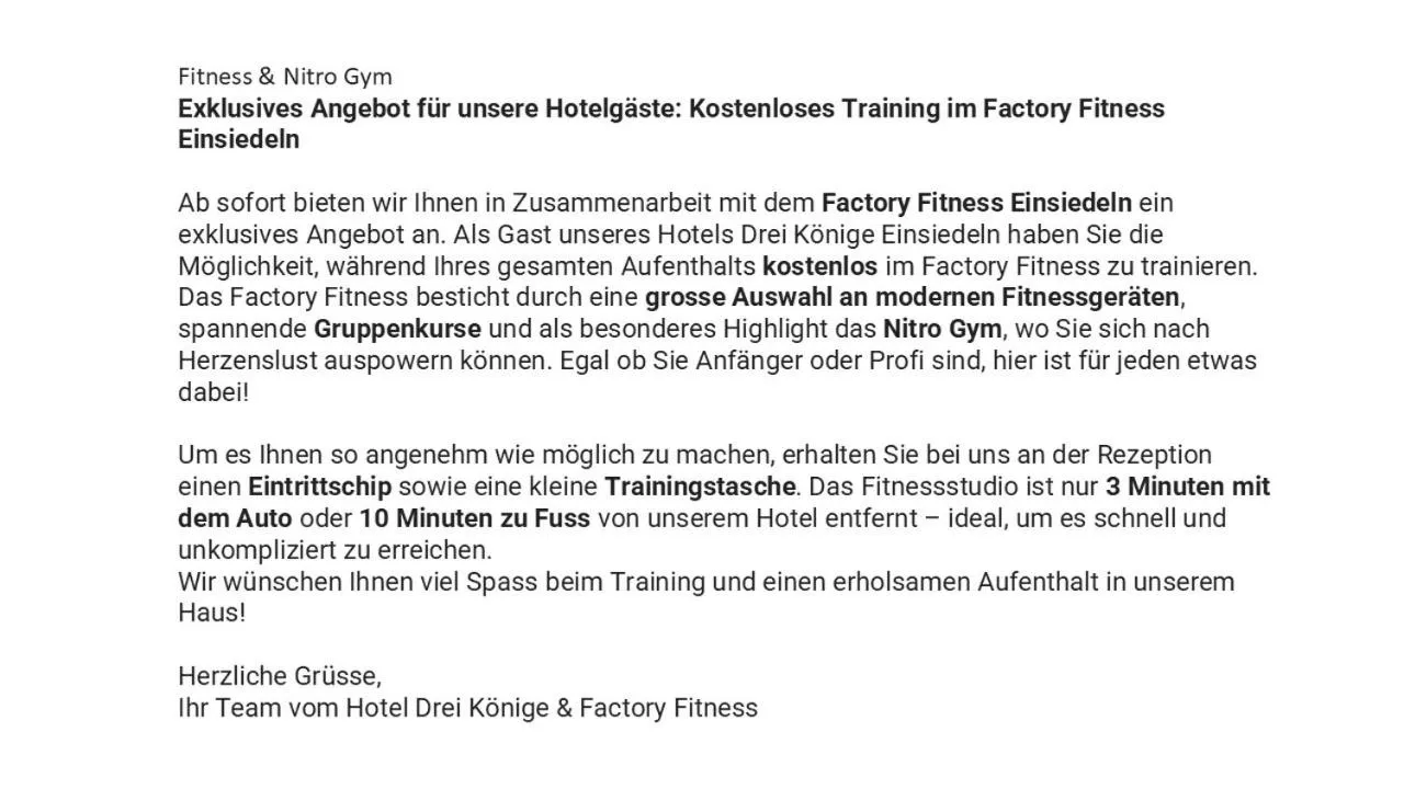 Fitness centre/facilities in Hotel Drei Könige