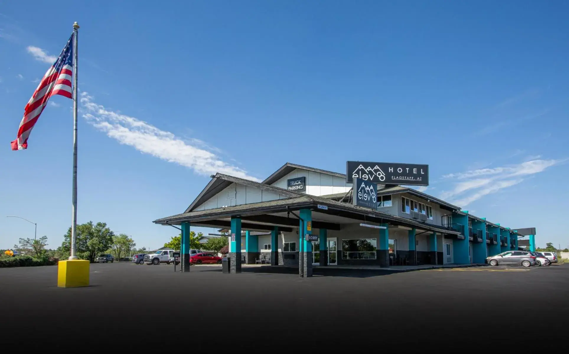 Property building in Hotel Elev8 Flagstaff, Trademark Collection by Wyndham Property building in Hotel Elev8 Flagstaff, Trademark Collection by Wyndham