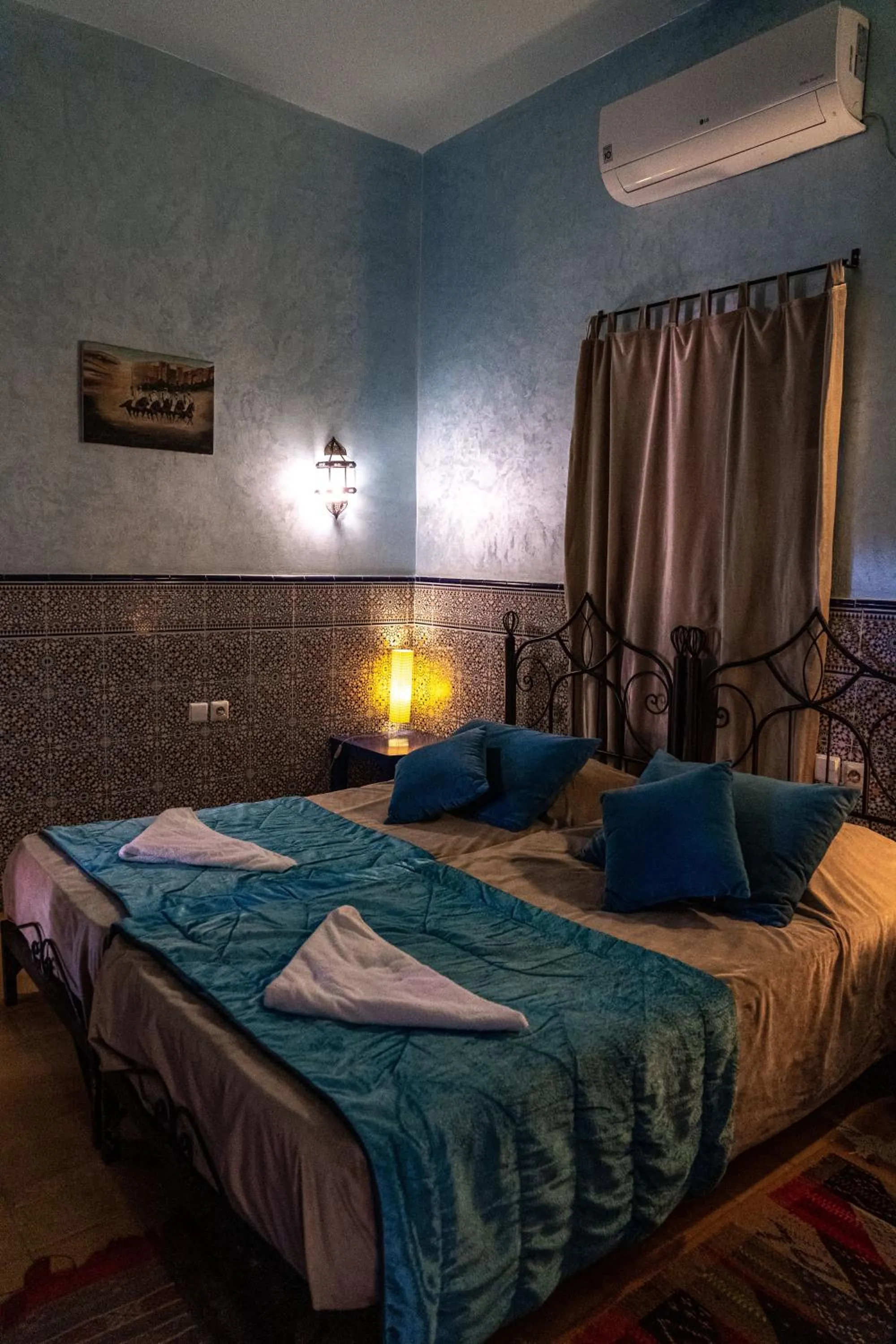 Bed in Hotel Riad Ali