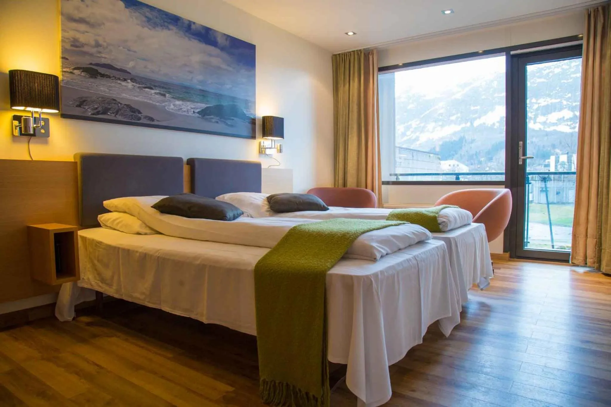 Bed in Havila Hotel Ivar Aasen