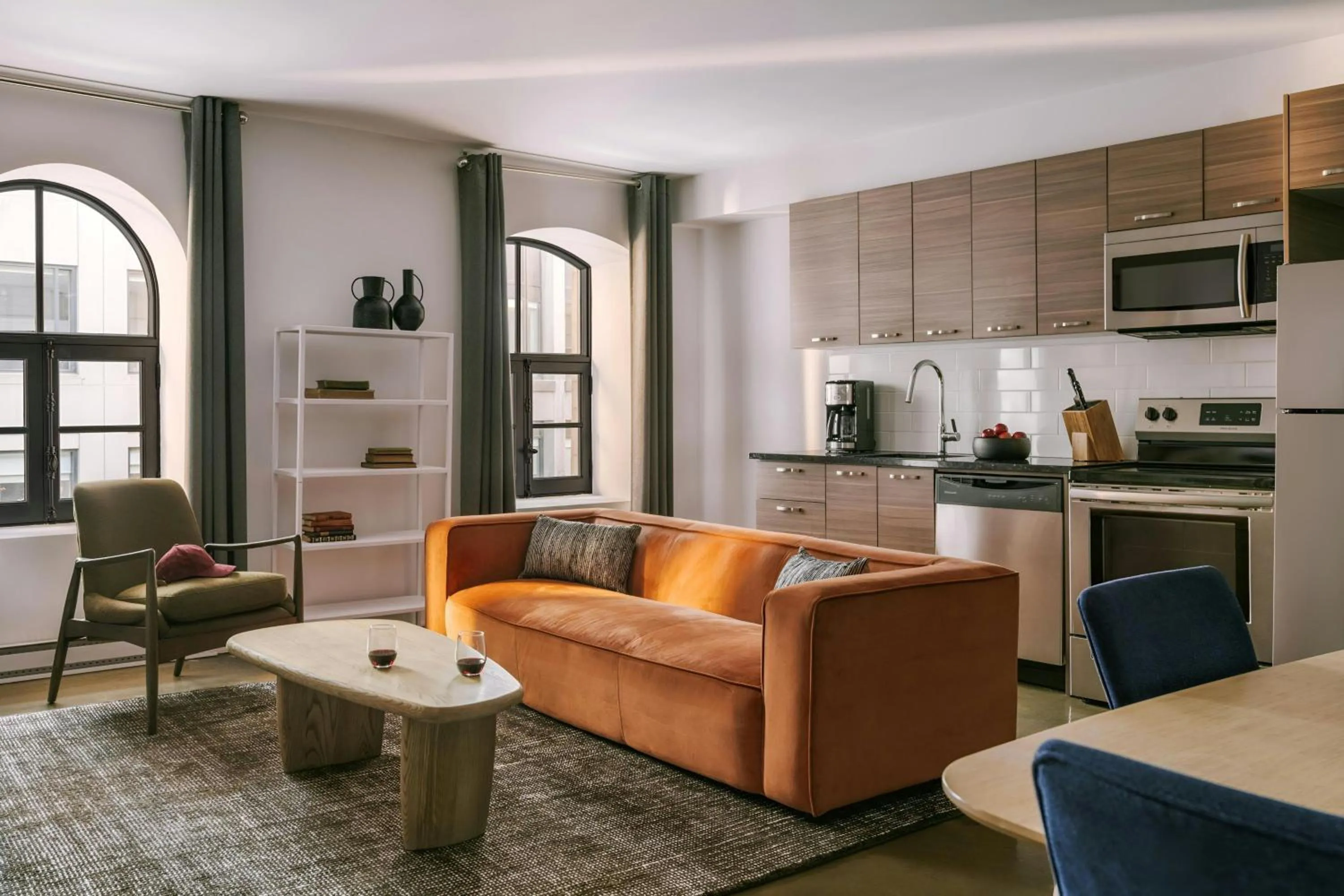 Living room in Sonder by Marriott Bonvoy Penny Lane Apartments Old Montreal