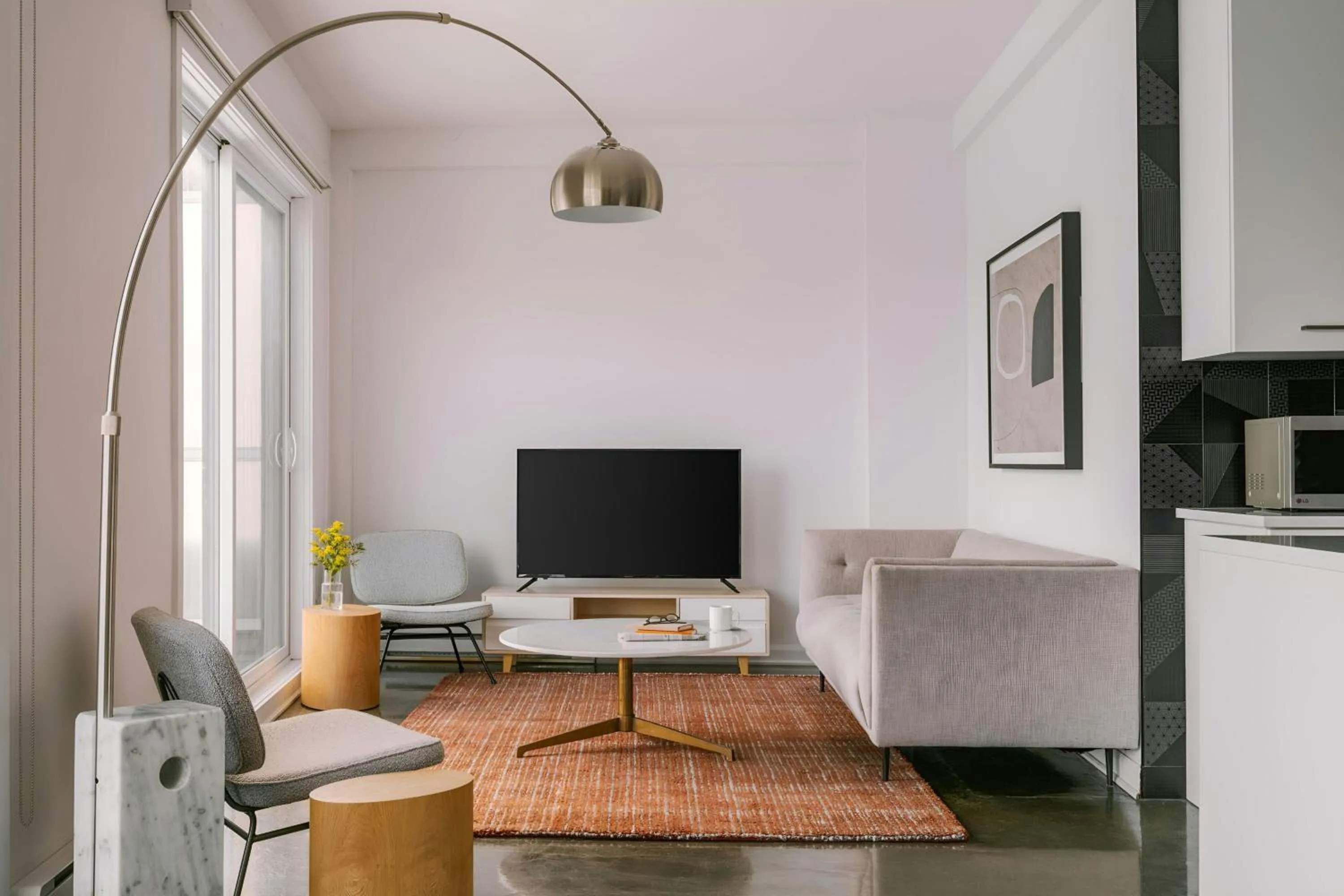 Living room in Sonder by Marriott Bonvoy Penny Lane Apartments Old Montreal