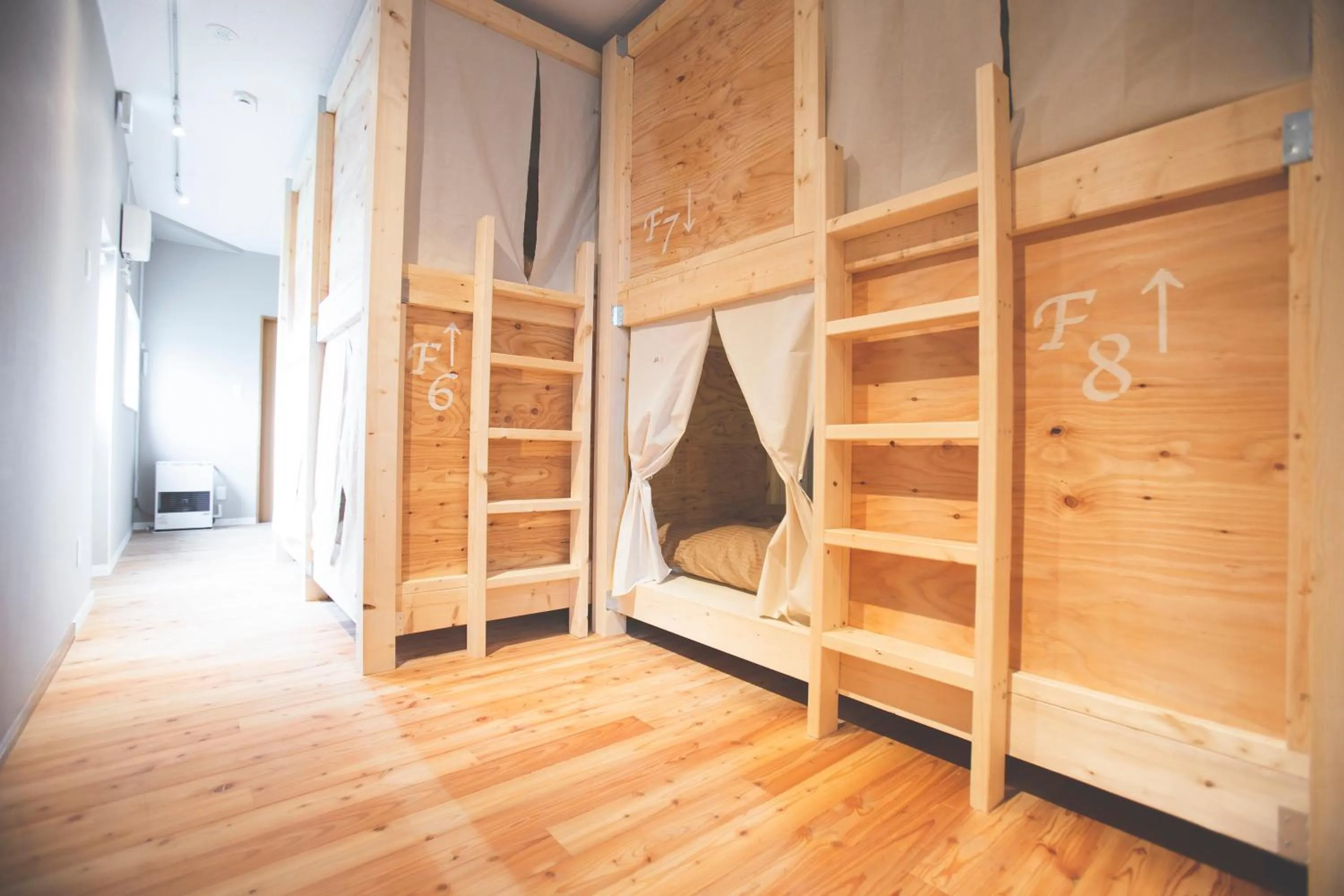 Bed in Noboribetsu Guest House AKA & AO