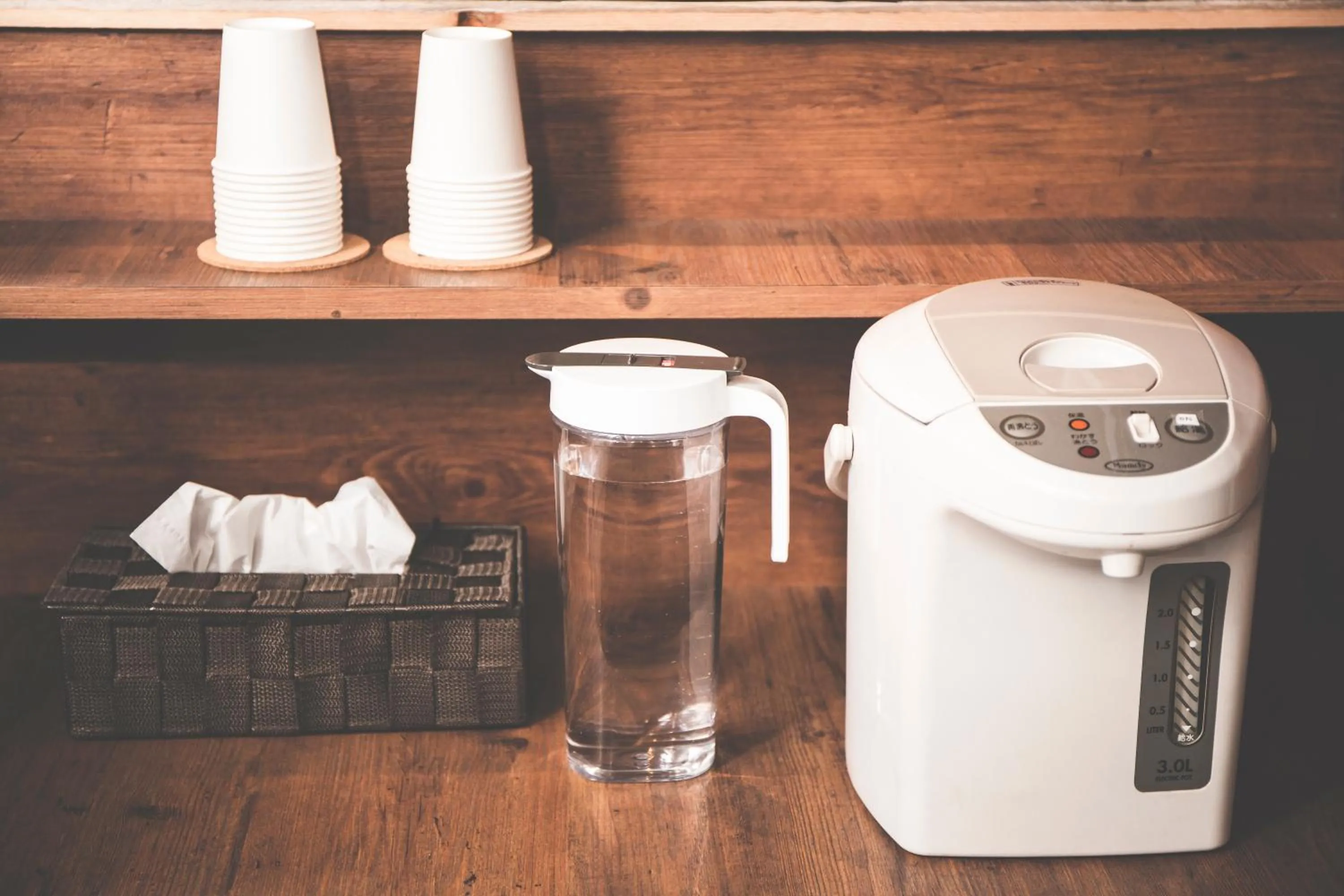 Kitchen or kitchenette in Noboribetsu Guest House AKA & AO