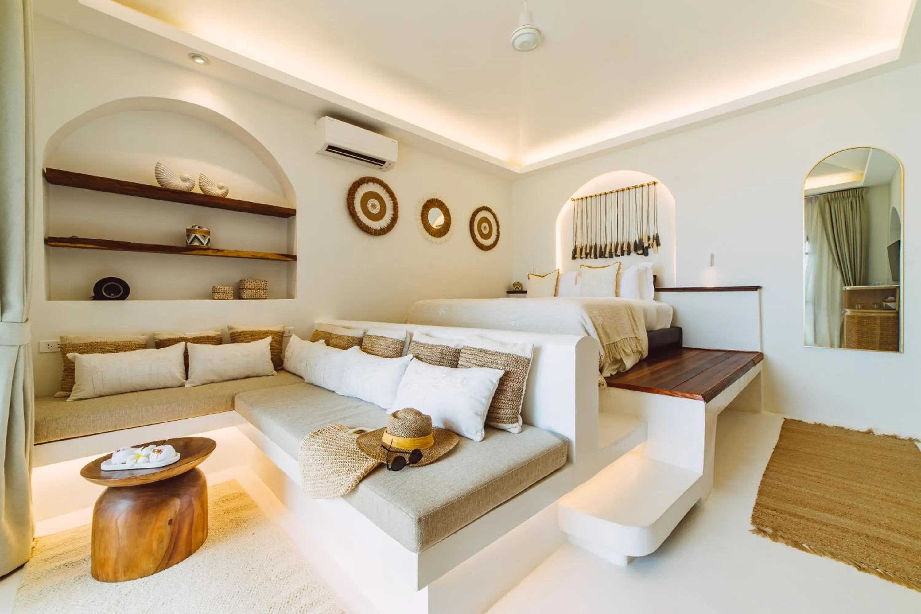 Bed in Zazen Boutique Resort & Spa