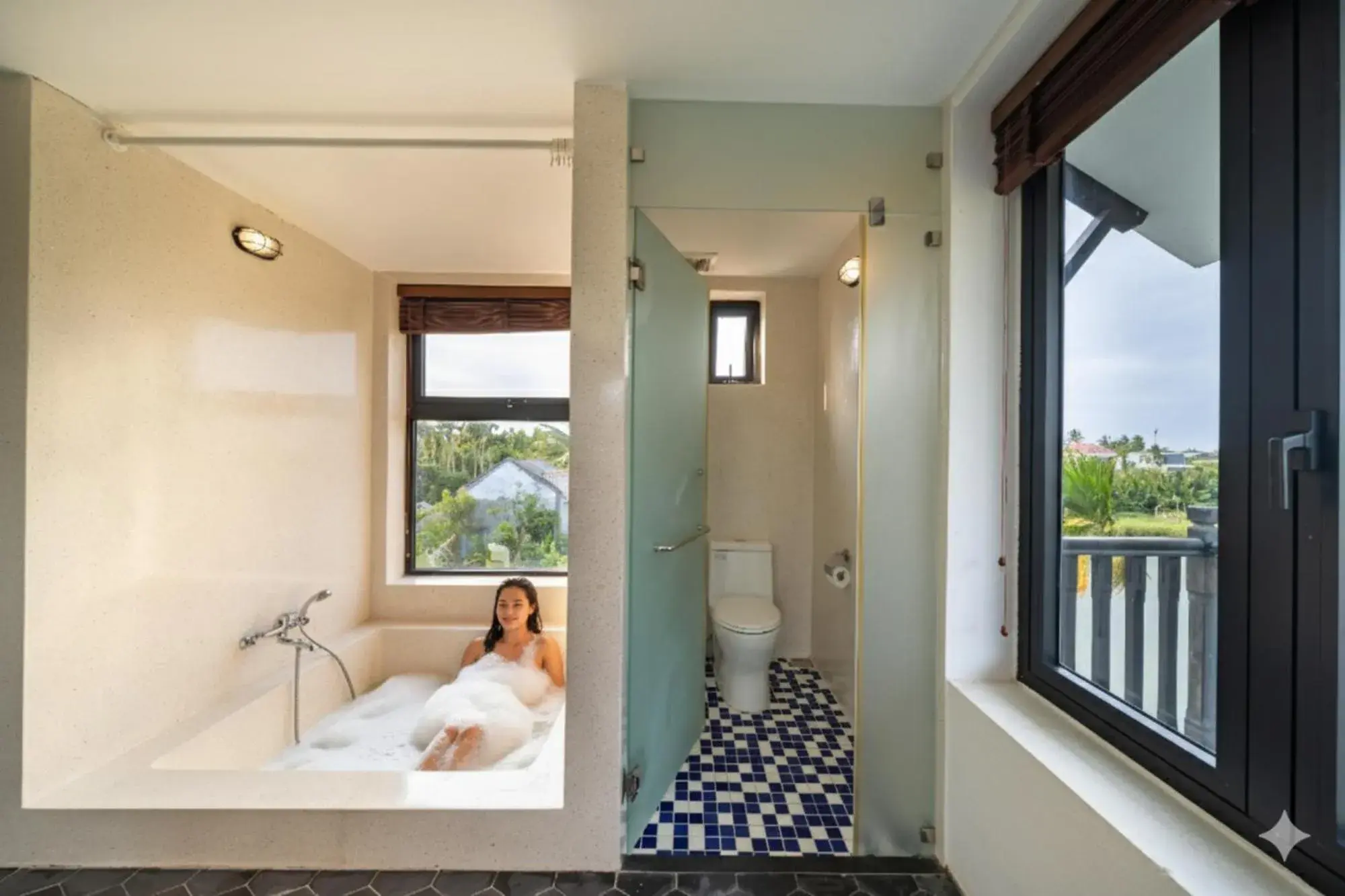 Bathroom, Bed in Nghé Garden Resort Hội An Bathroom, Bed in Nghé Garden Resort Hội An