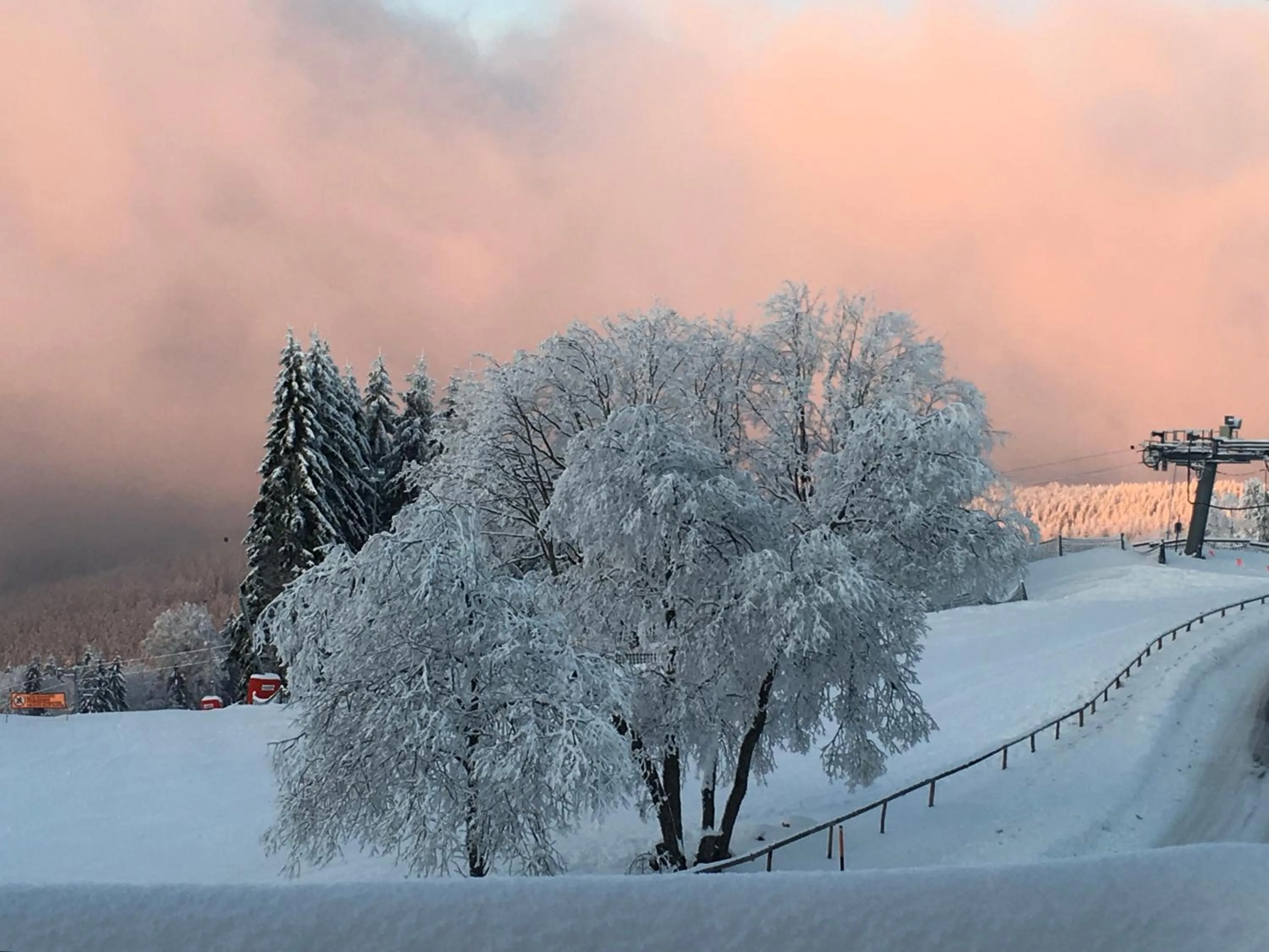 Winter in Hotel Restaurant Mont Champ du Feu