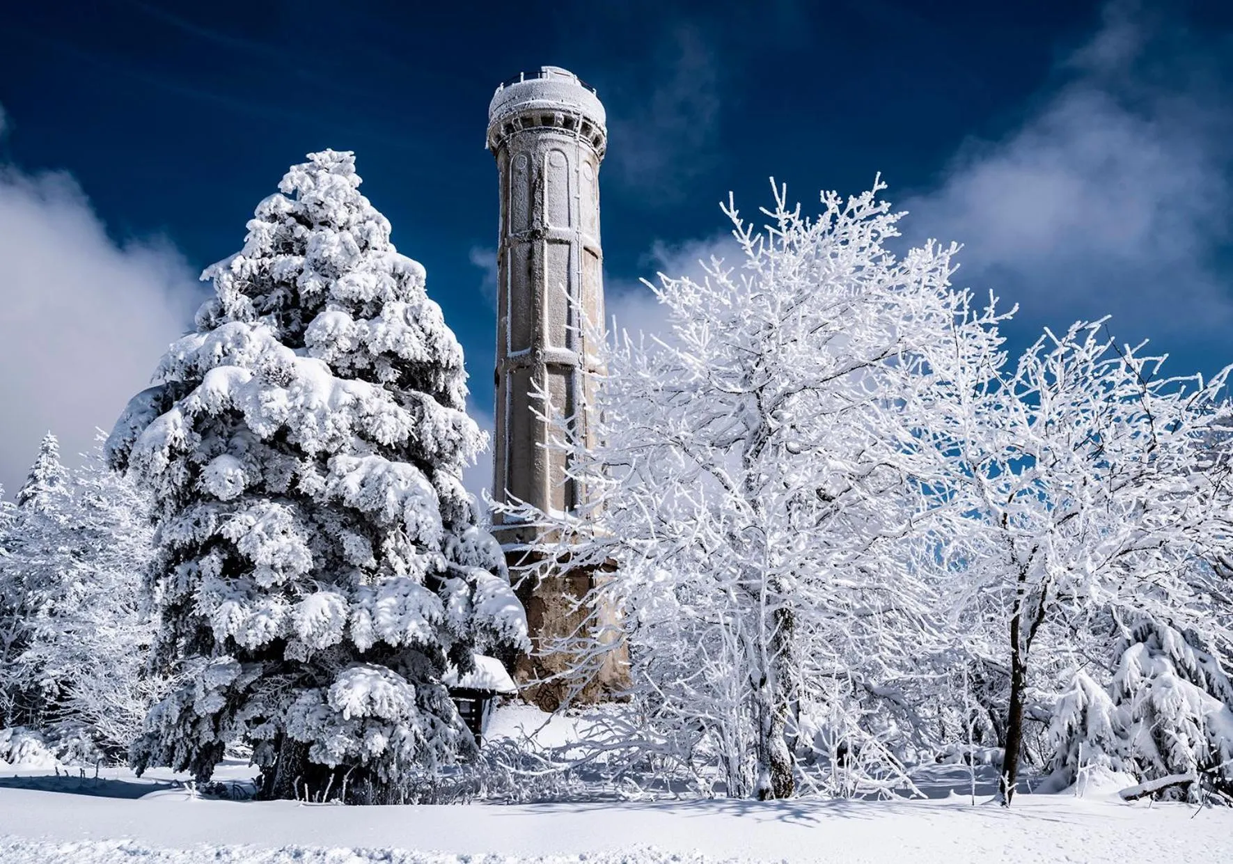 Winter in Hotel Restaurant Mont Champ du Feu
