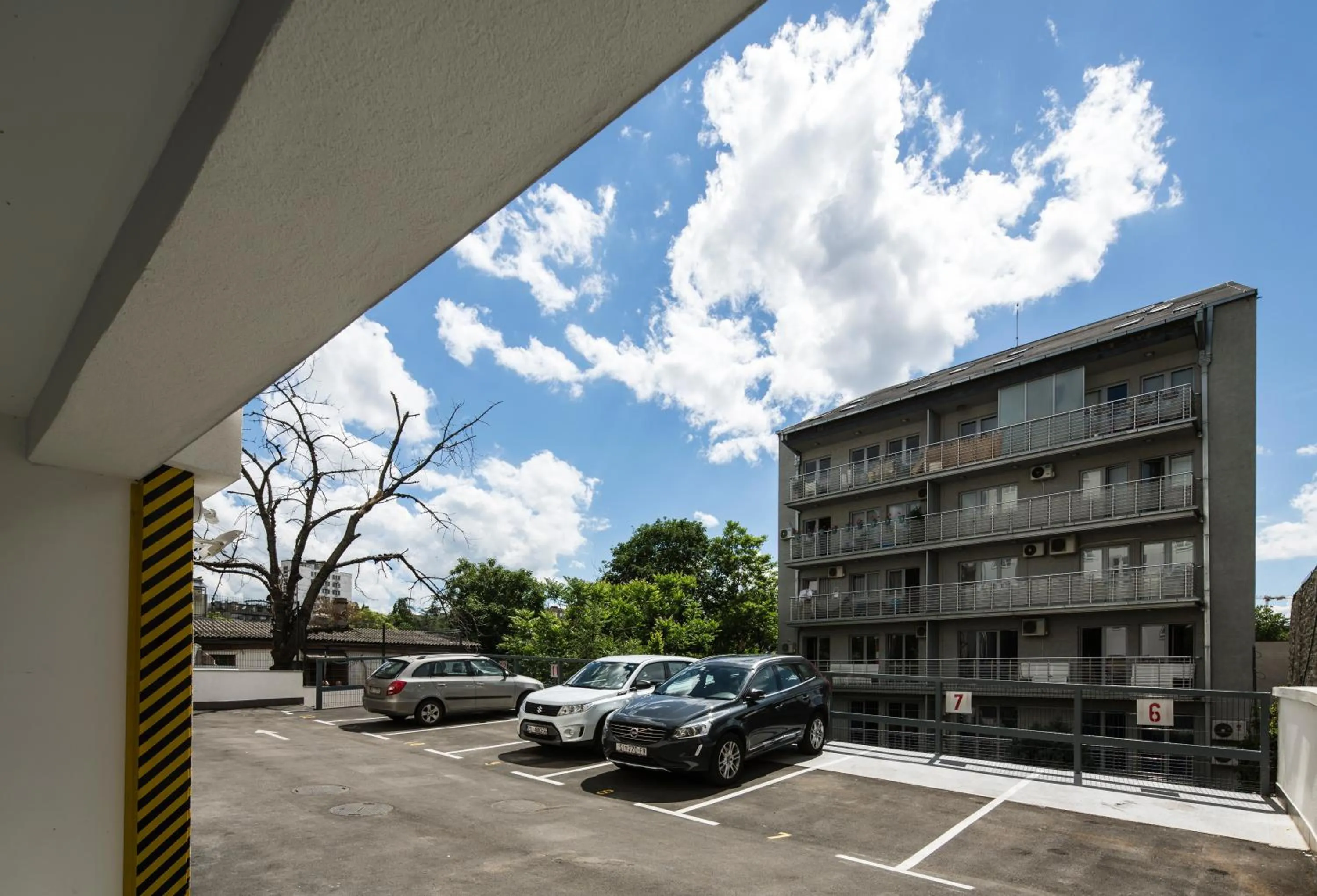 Inner courtyard view in Sky Hotel