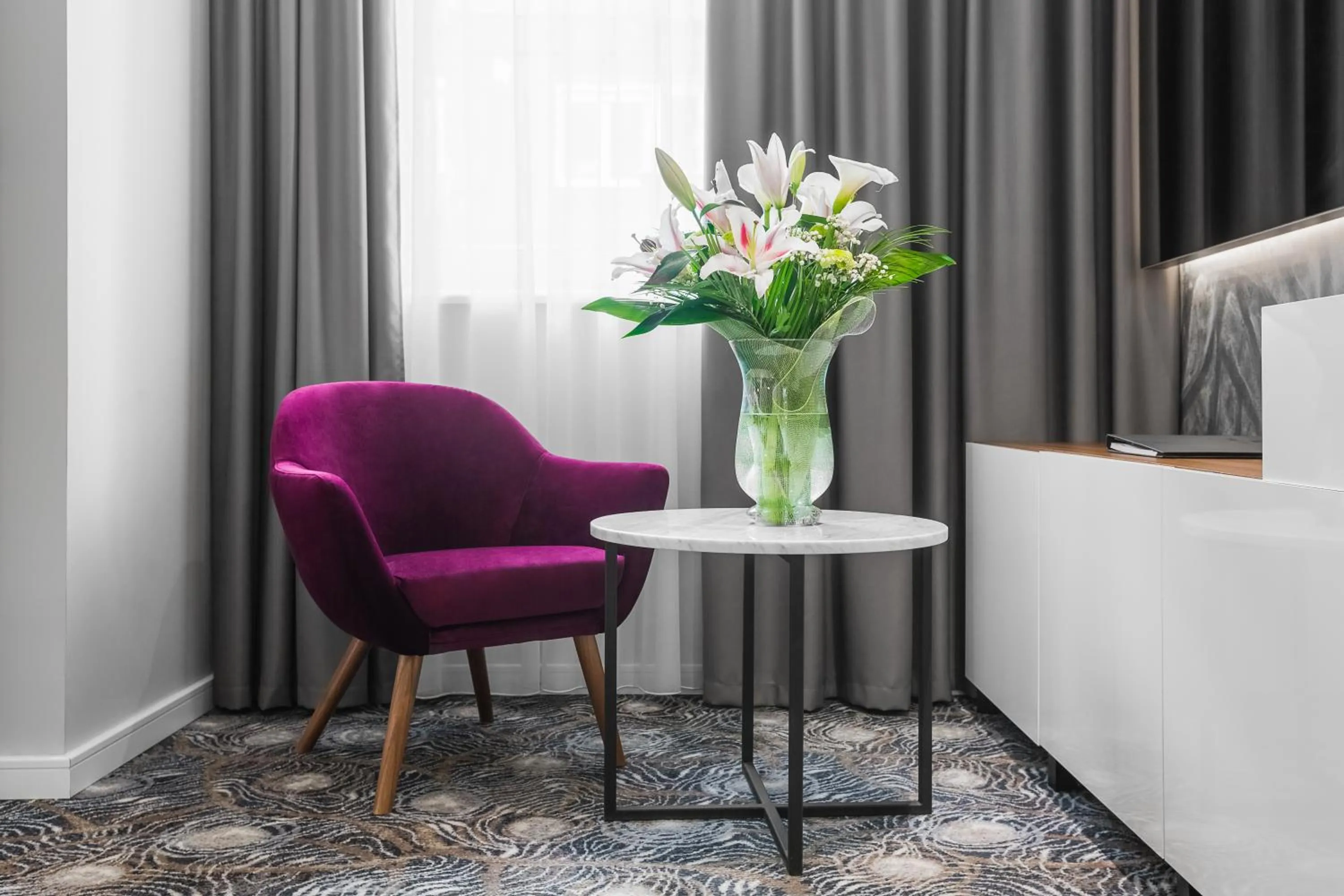 Seating area in Sky Hotel