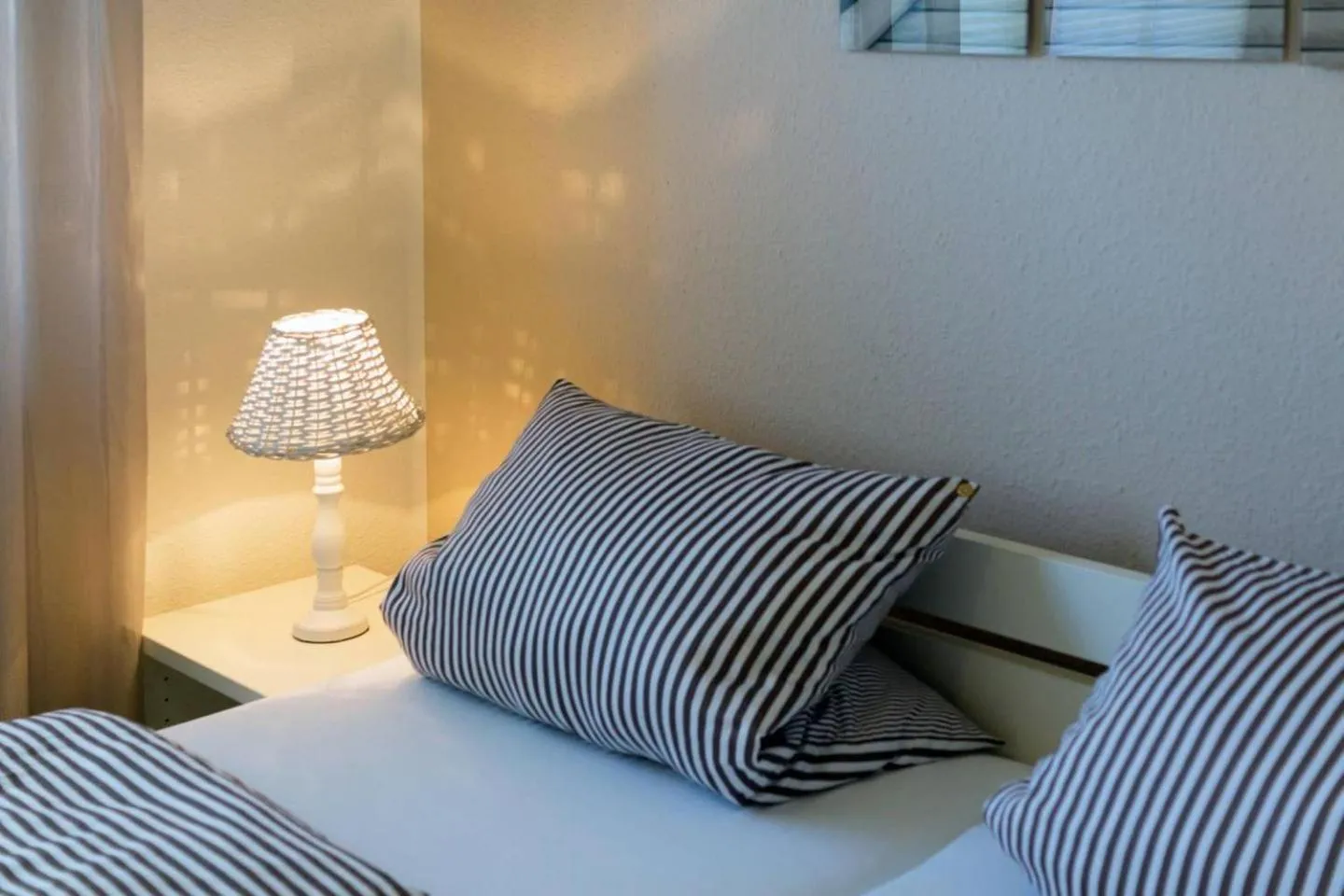 Bed in Ferienwohnung Herzmuschel