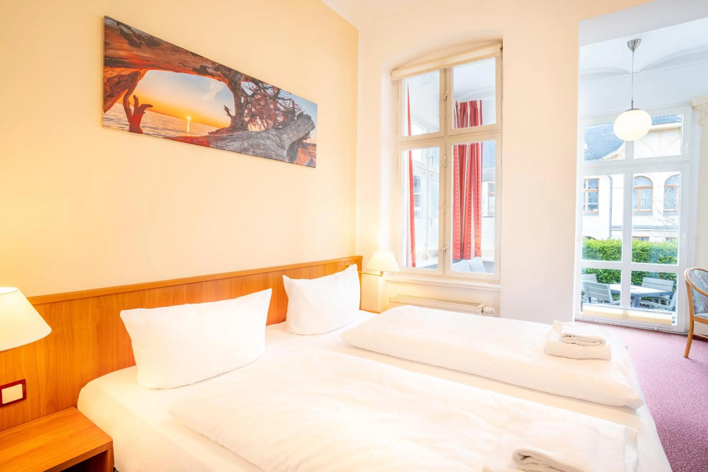 Bedroom, Bed in Pension Wald und See