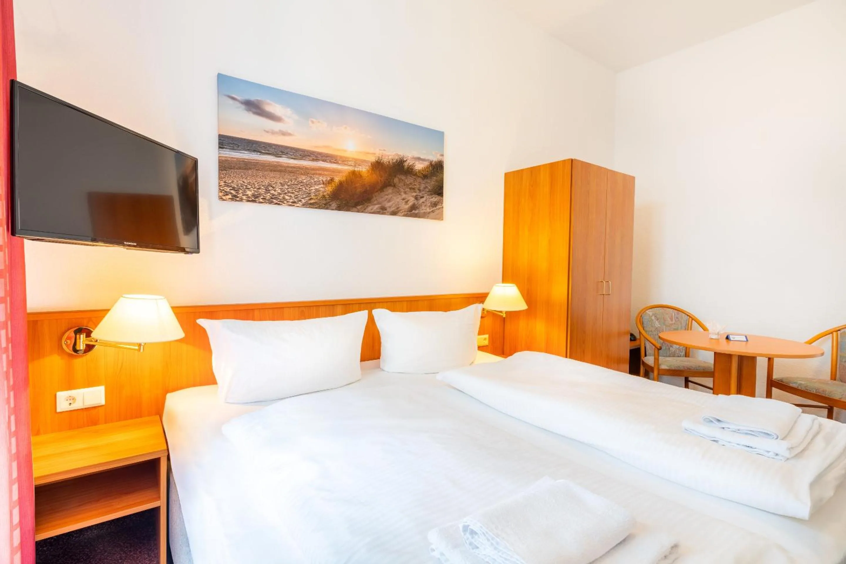 Bedroom, Bed in Pension Wald und See