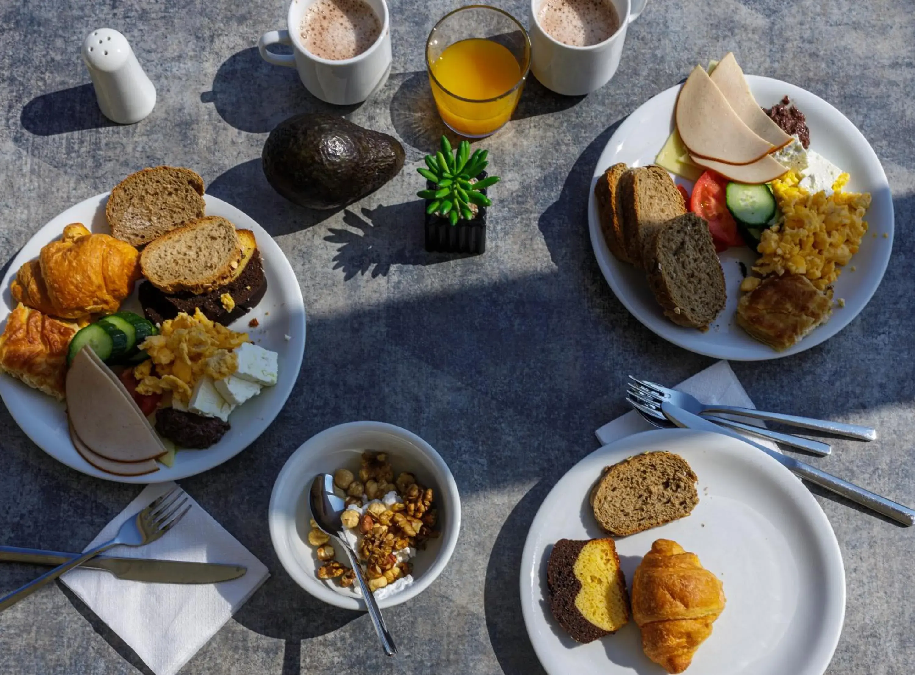 Continental breakfast in Xenos Kamara Beach Continental breakfast in Xenos Kamara Beach