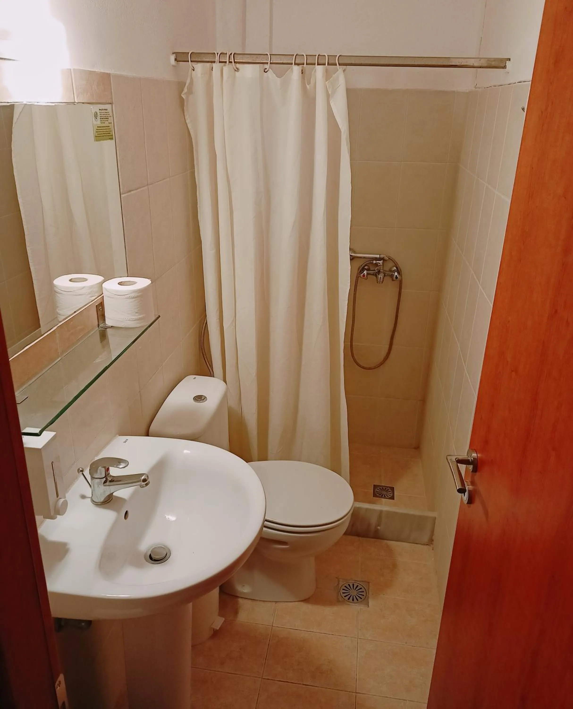 Shower in Efstratios Hotel